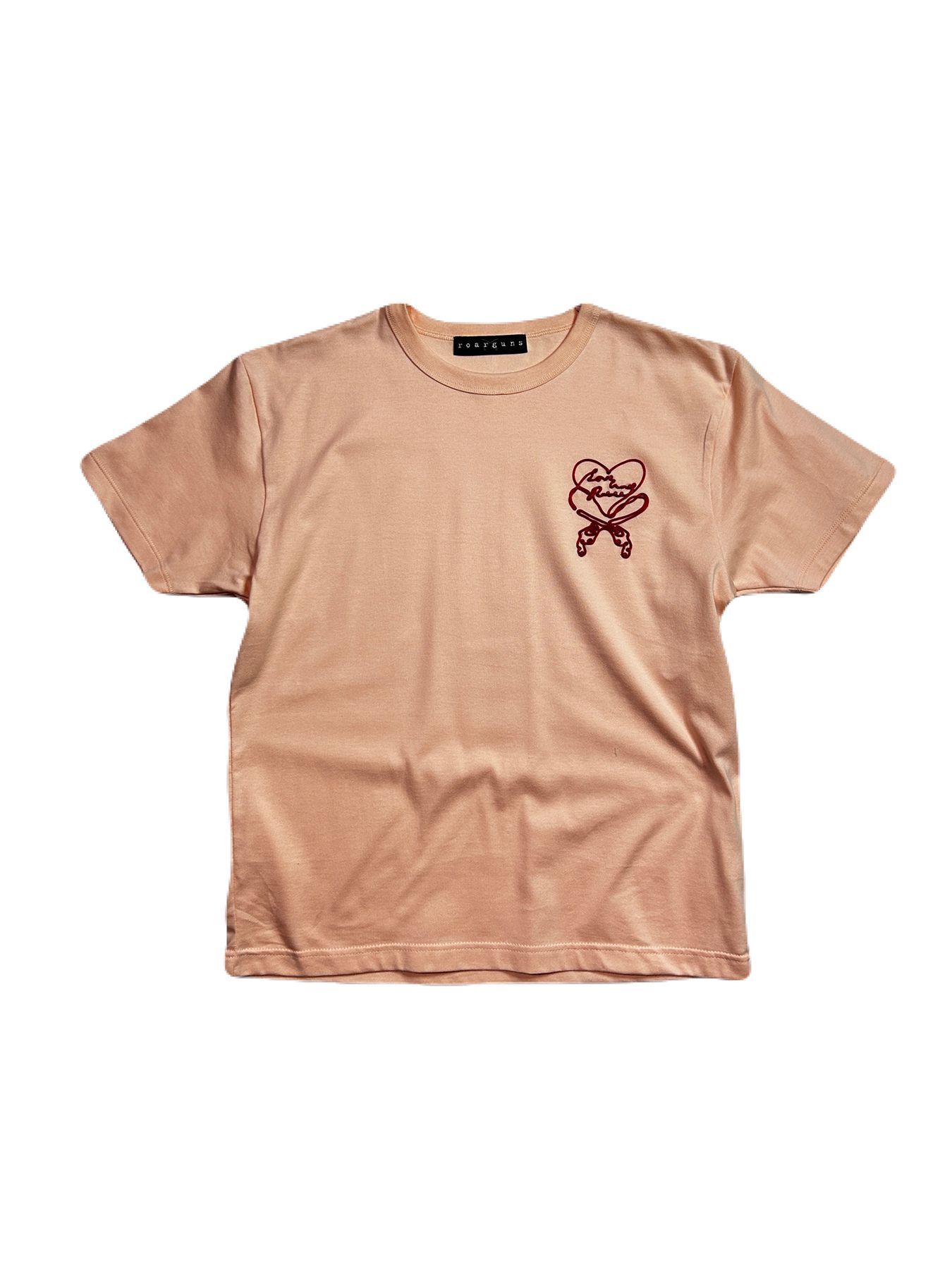 【予約品 8月10日(日) 締切 】WOMENS HEART CARD EMB T / ハートカード エンブロイダリー Tシャツ / ピンク