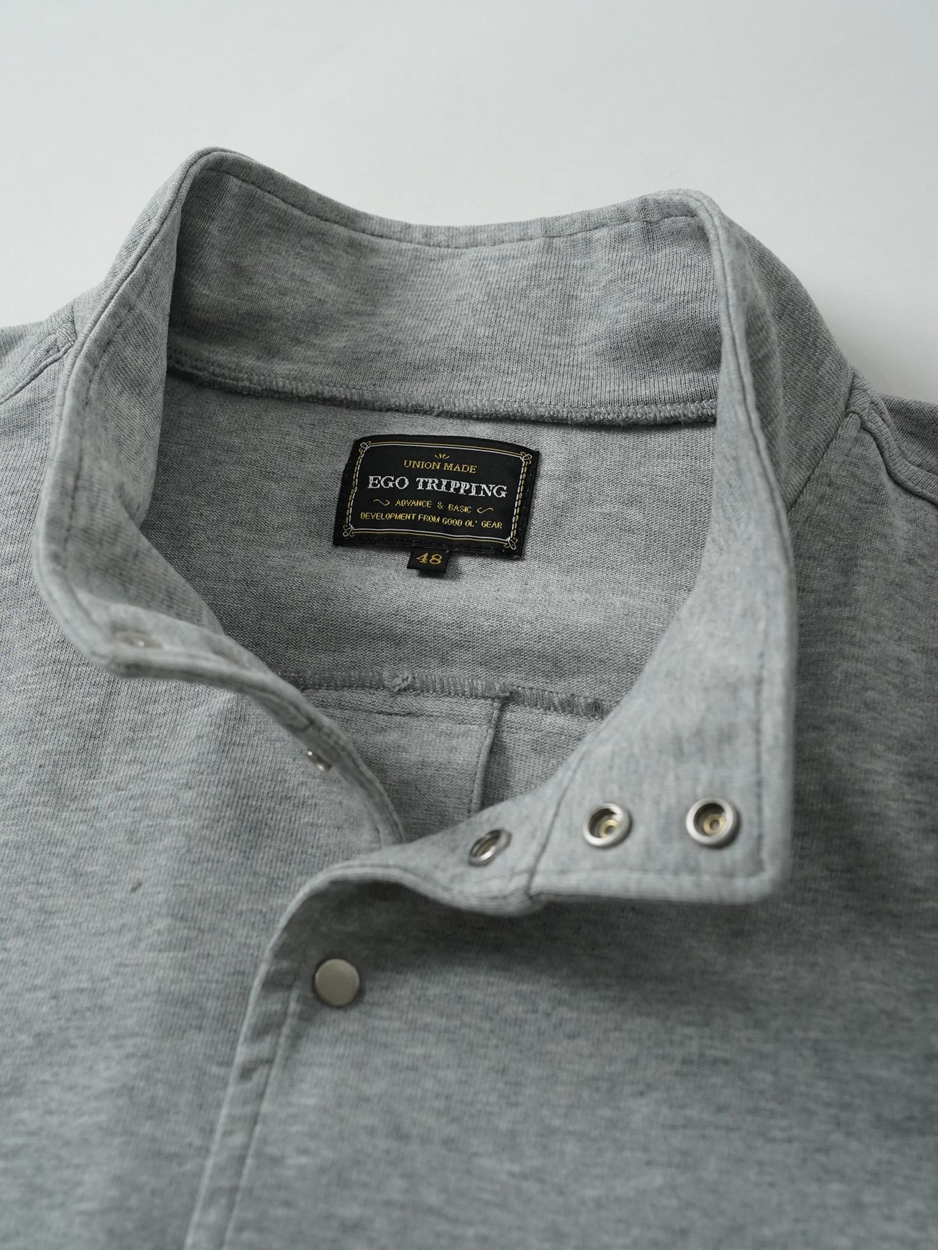 【予約品 5月6日(水) 締切】MOLD-SWEATJACKET / スタンドブルゾン / 杢グレー