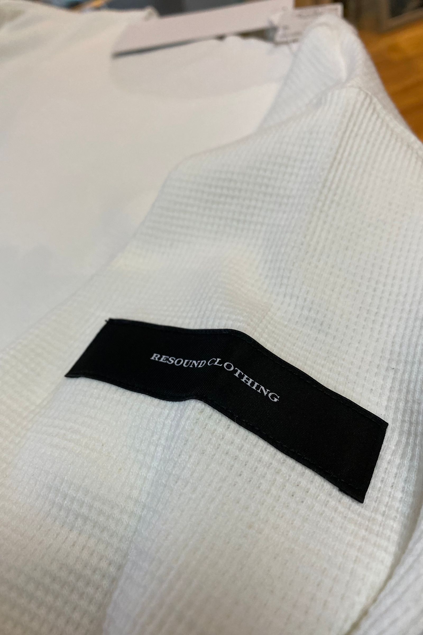 ST COTTON waffle Thermal Tシャツ / WHITE 【RESOUND CLOTHING】