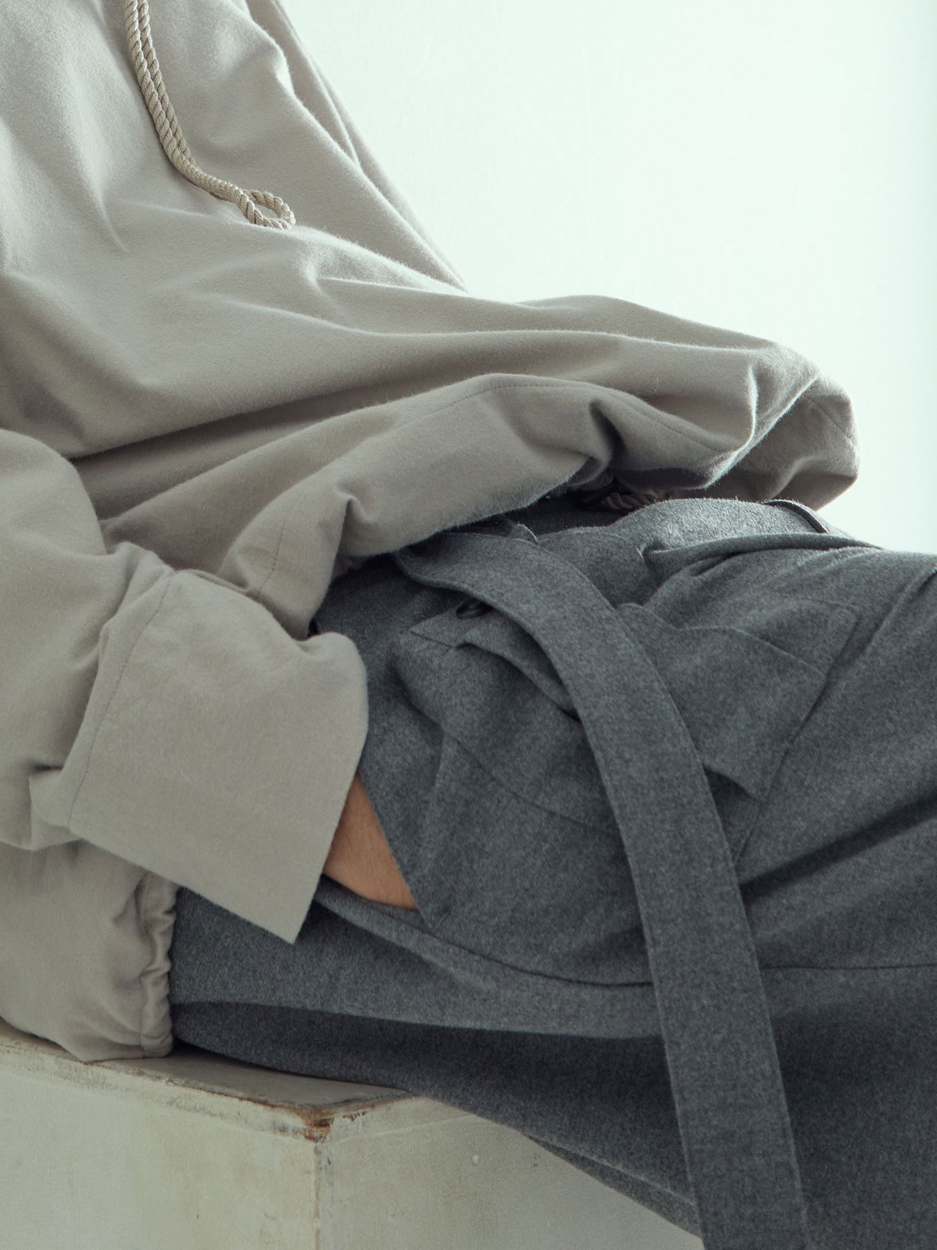 【予約品 】WOOLPILOTPANTS / ウールミリタリーパンツ / 杢ライトグレー