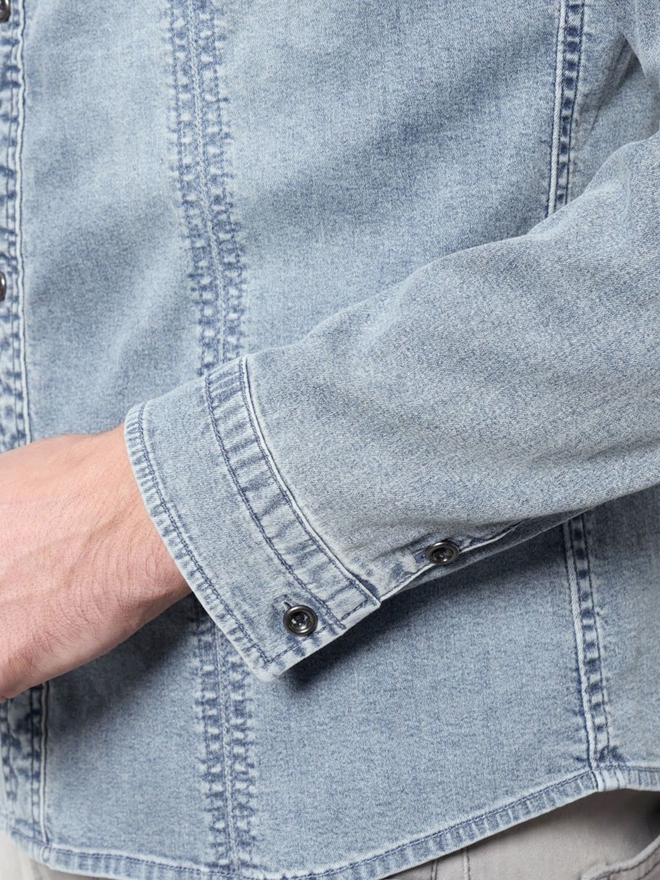 スーパーライトオンスデニムGジャン / ネイビー 【HIDEAWAYS NICOLE】