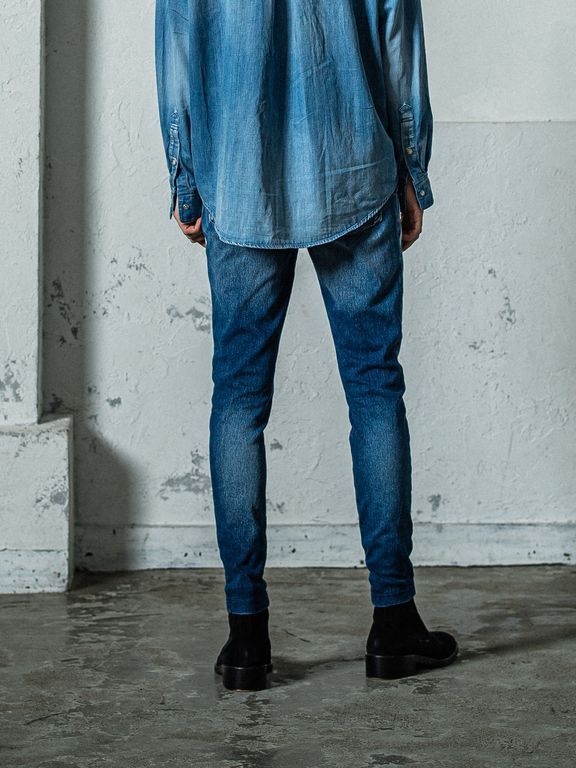 《予約11月17日19時締め》 EX denim jersey  EDGE   PT / ジャージ ダークインディコブルー