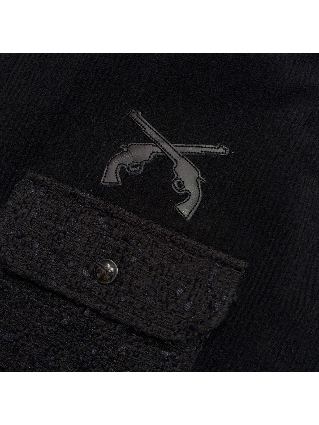 【予約品】CORDUROY SH / コーデュロイ シャツクロスガンパッチ / ブラック