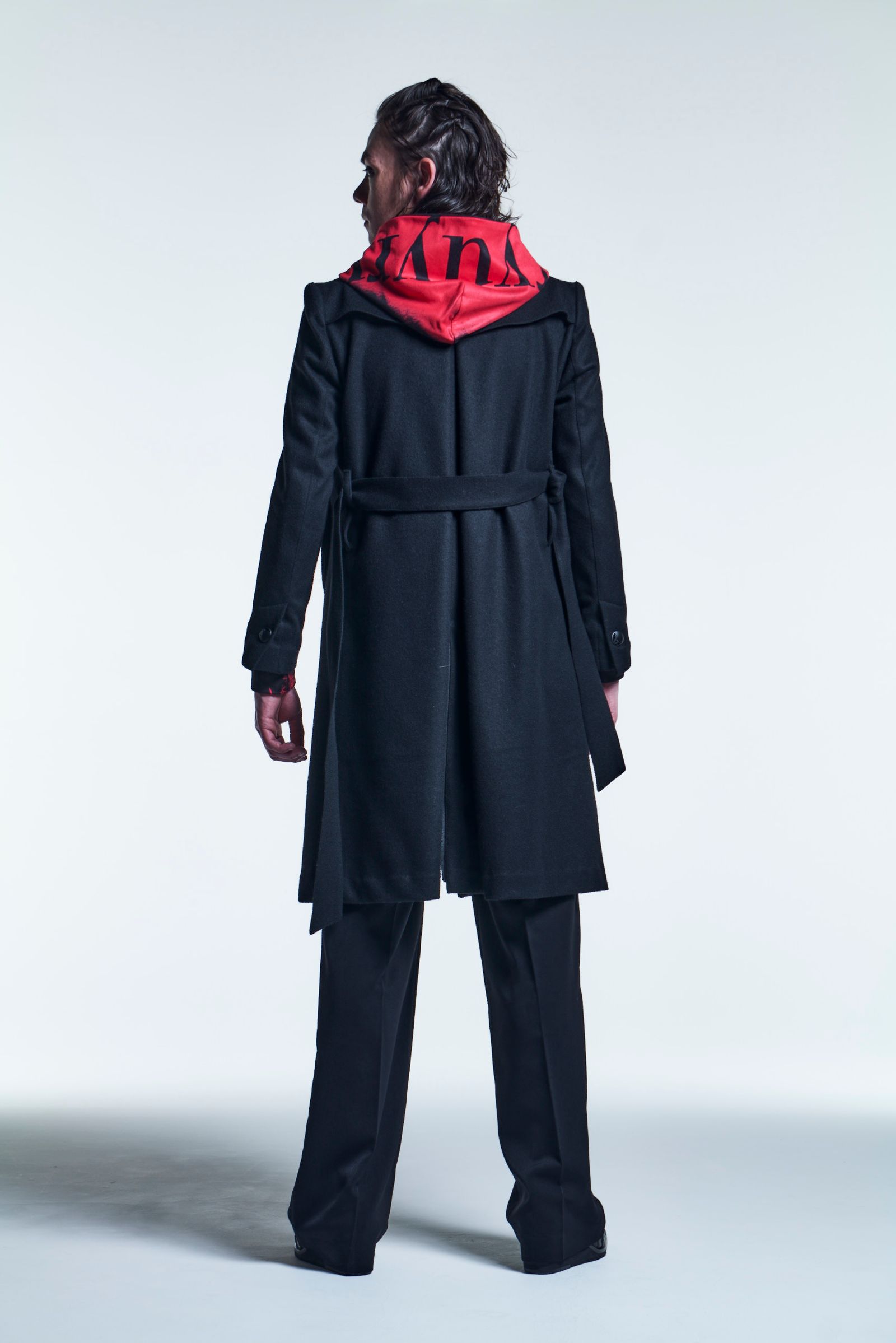 ZippHoodie InkJetFleece / Black&Red 【kiryuyrik】