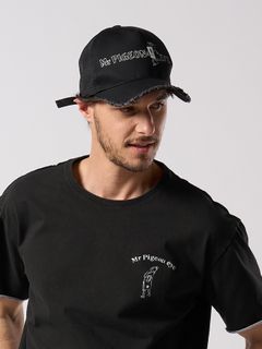 【予約品 4月19日(日) 18時締切】Ohta Design × wjk collaboration："panic" cut-off mesh cap / "panic" カットオフ メッシュキャップ / ブラック