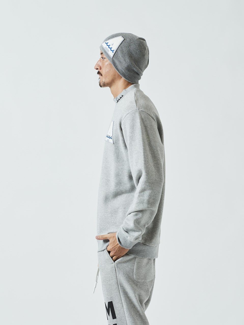 muta Mockneck Sweatshirt / スウェット / グレー 【Acanthus×muta】