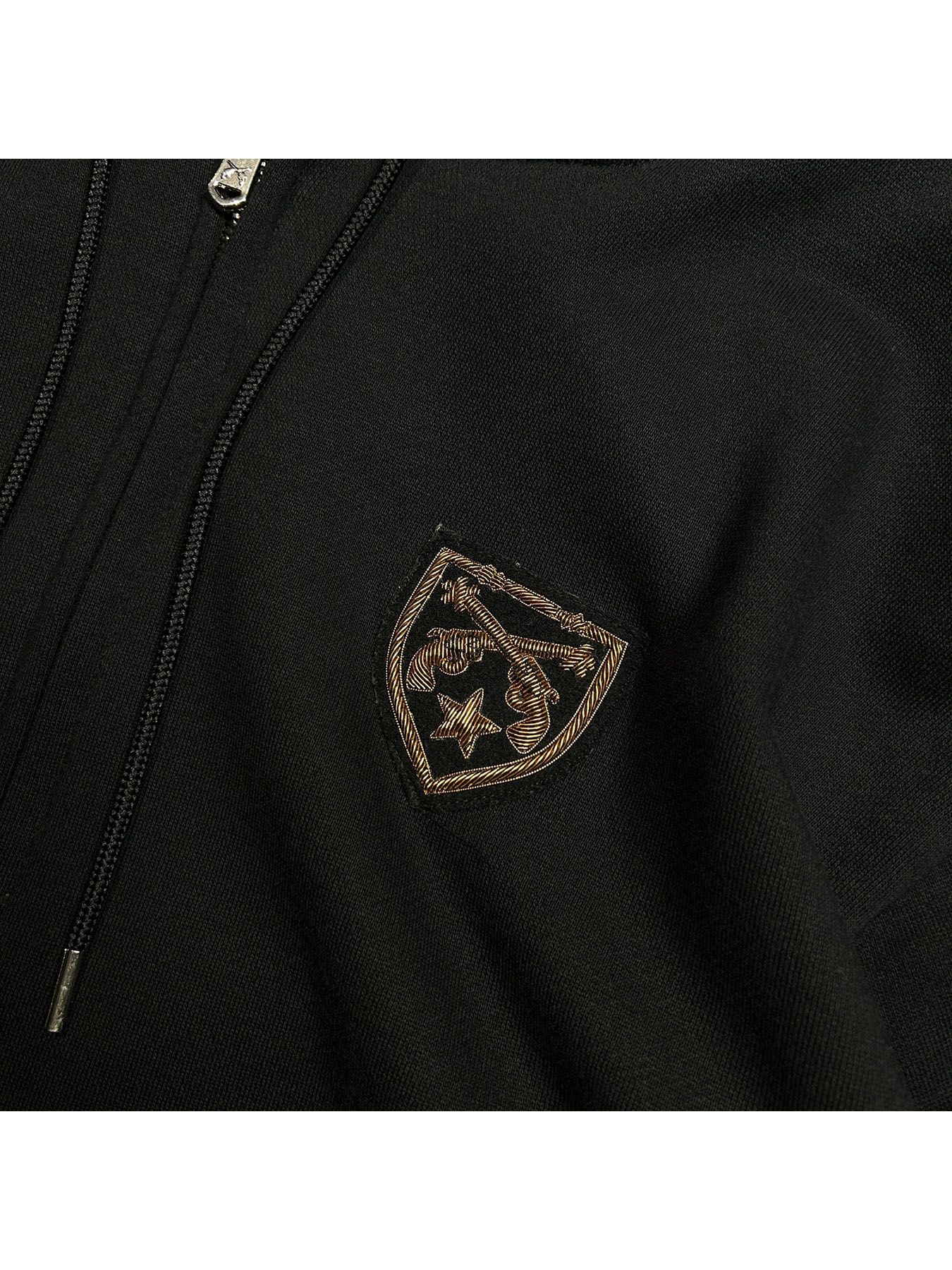 【予約品 8月10日(日) 締切 】ZARI WAPPEN HOODIE / ザリワッペン フーディー / ブラック