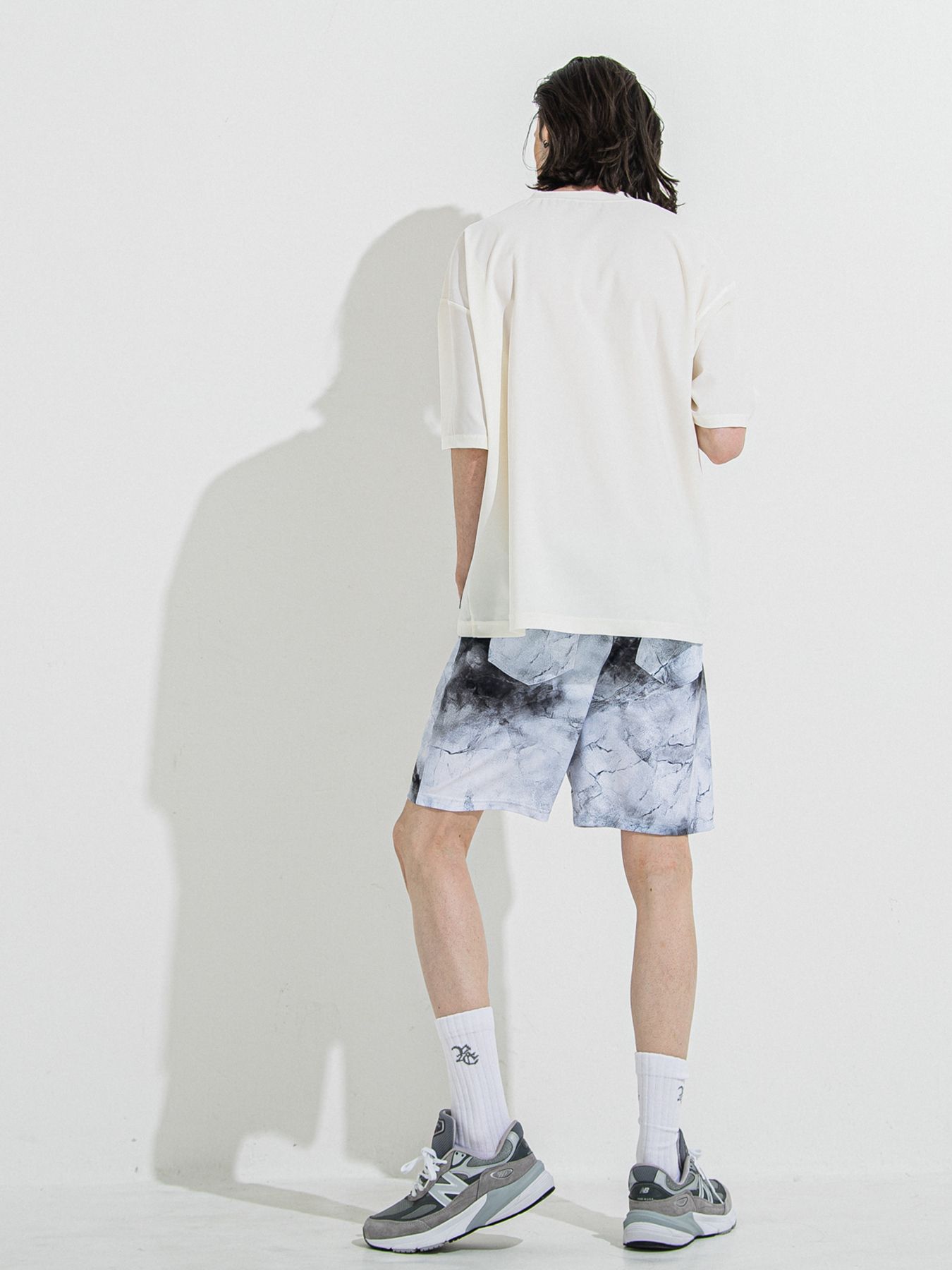 【予約品 】RASH SHORTS / ラッシュガード ショーツ / マーブルホワイト