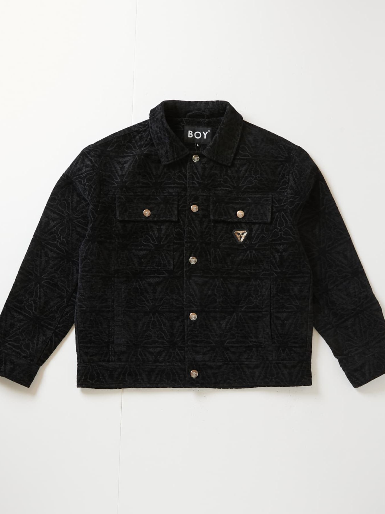 BOY VELVET JACQUARD JACKET / ジャケット / ブラック