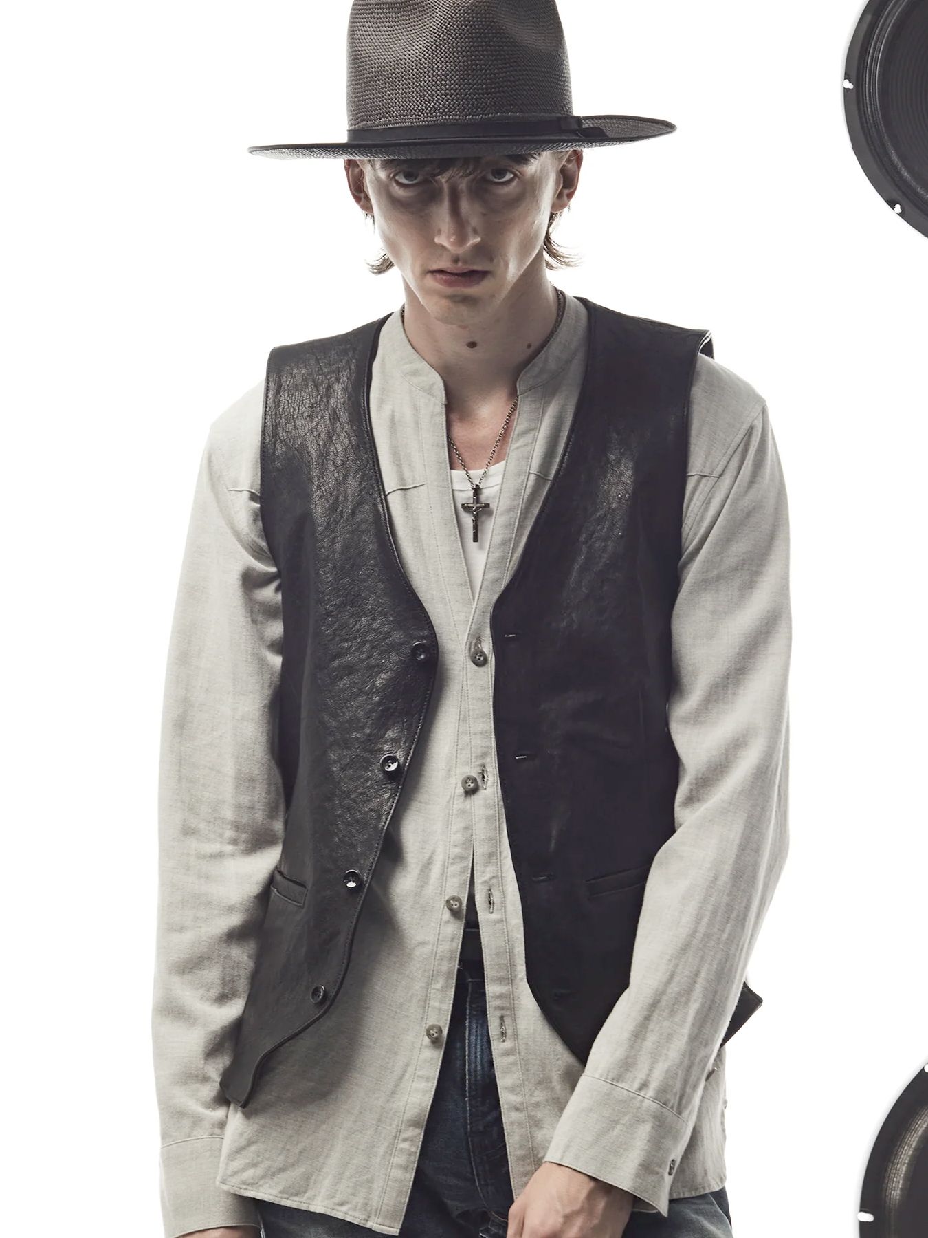 Pit Vegetable Full Tanned Shrunken Horsehide Tailored Vest / フルタンニン ピット鞣し シュリンクホースハイド テーラードベスト / ROVER