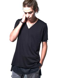 LayerdT-Shirts Tシャツ / ブラック&ブラック 【kiryuyrik】