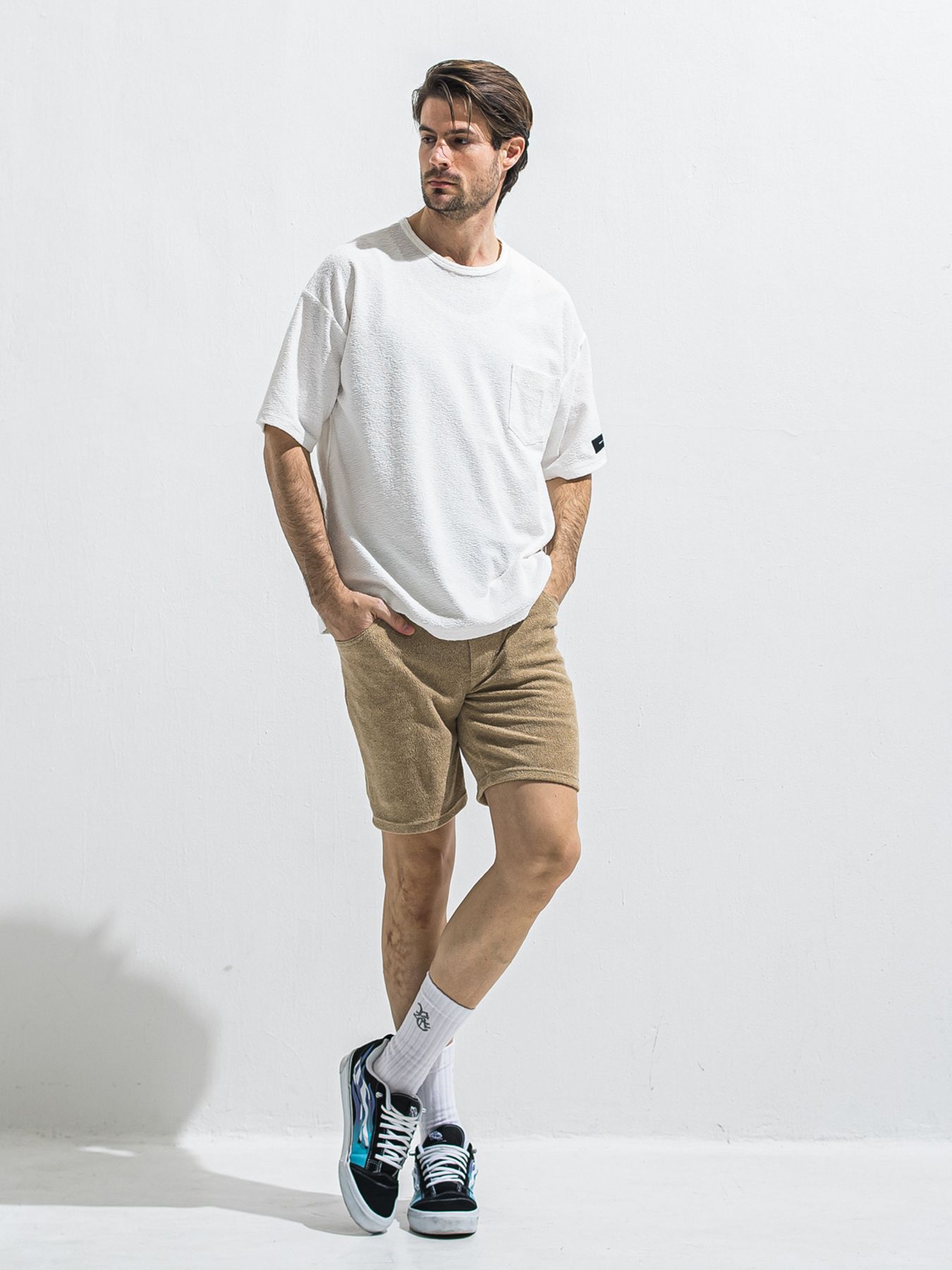 【予約品 2月15日(日) 18:00 締切】VINTAGE PILE SHORTS / パイルショートパンツ / ベージュ