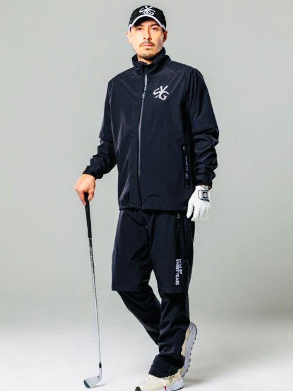 SY32 by SWEET YEARS - MEN'S RAIN SET UP上下セット 袖脱着 ブラック