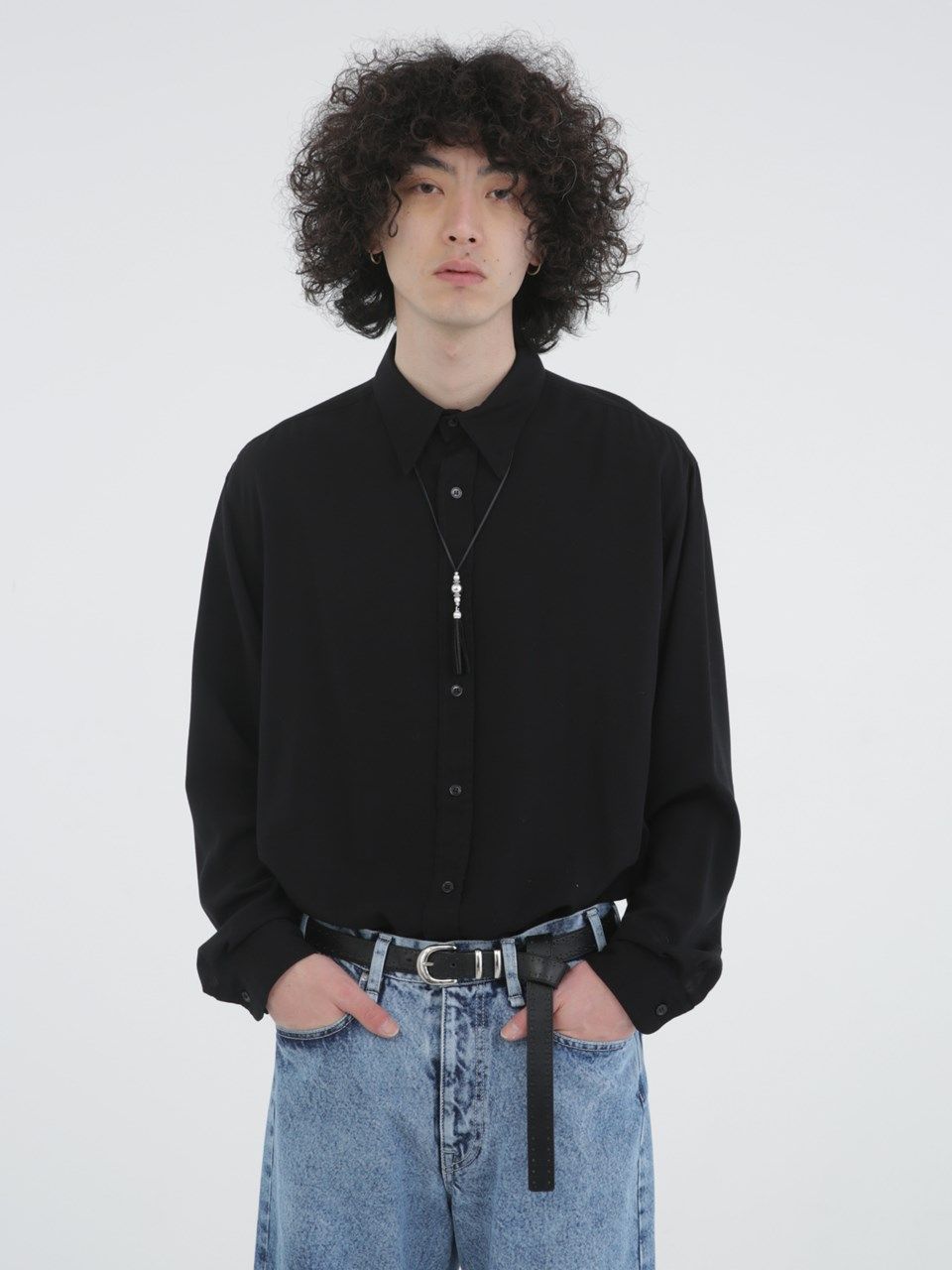 《予約品》 SILVER TASSEL ネックレス   / ブラック / 現物即納
