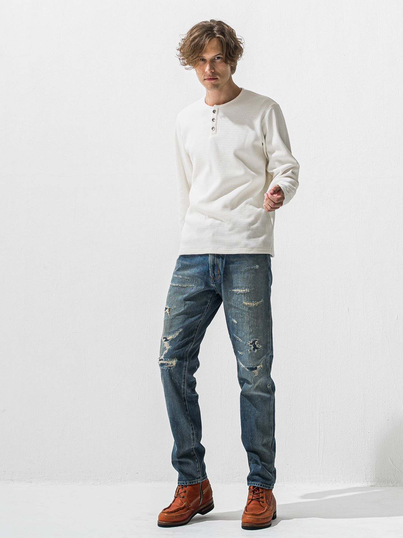 【予約品 9月6日(日) 締切】SCOTT JEANS / ライトオンスヴィンテージジーンズ / インディゴ ユーズド