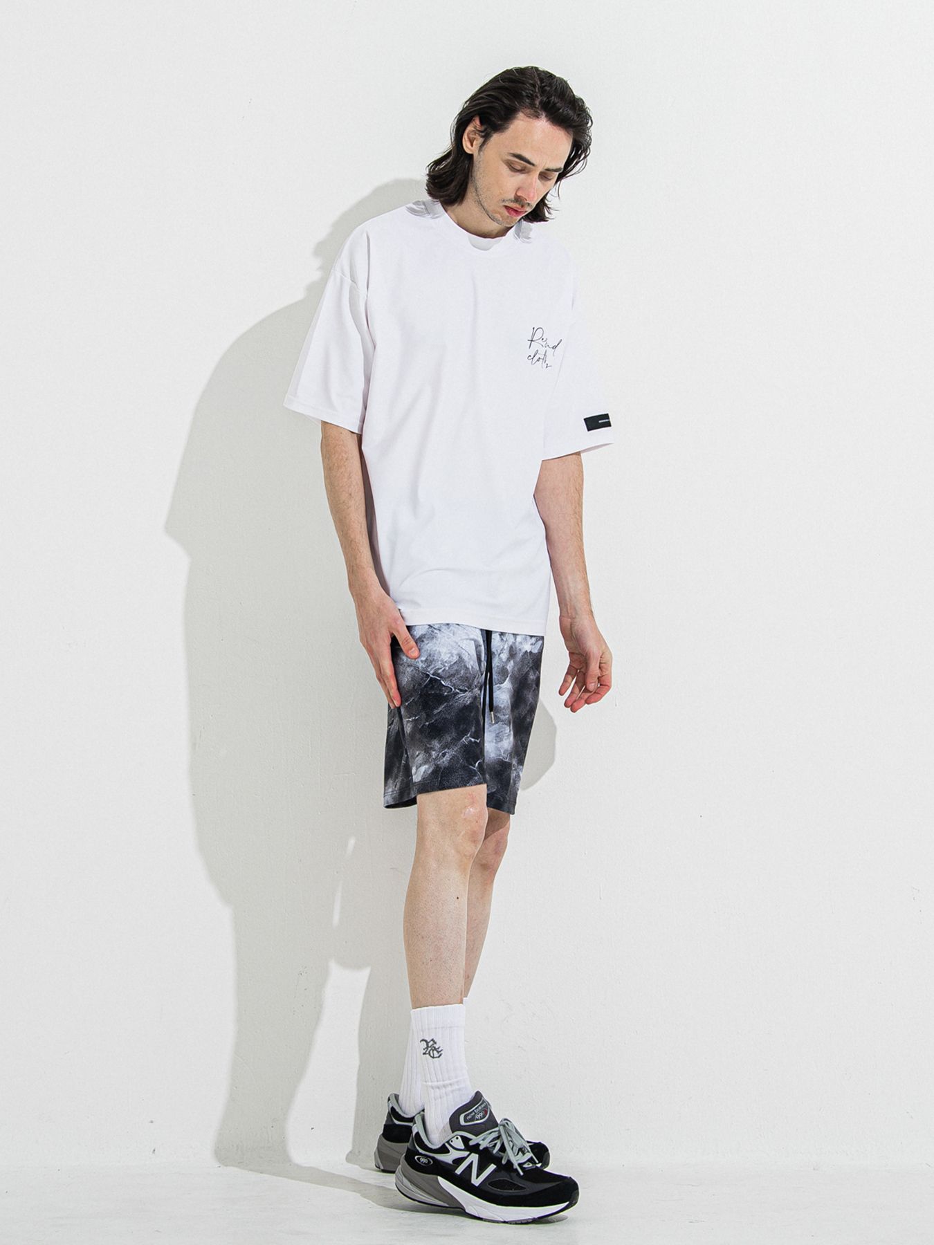 【予約品 】RASH SHORTS / ラッシュガード ショーツ / マーブルブラック