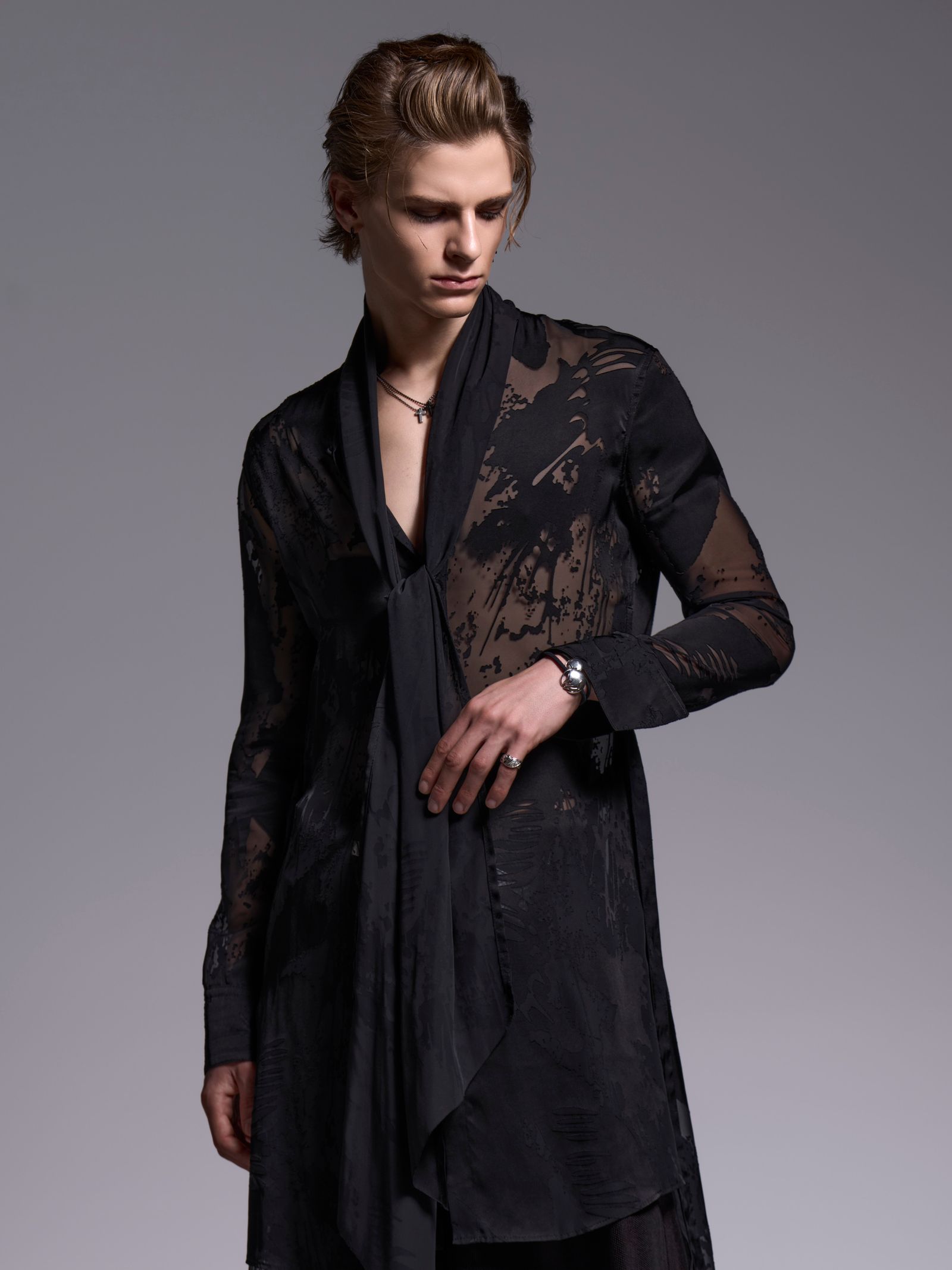 【予約品 1月4日(日) 締切】Stole Flare Shirt / ストールフレアシャツ / ブラック