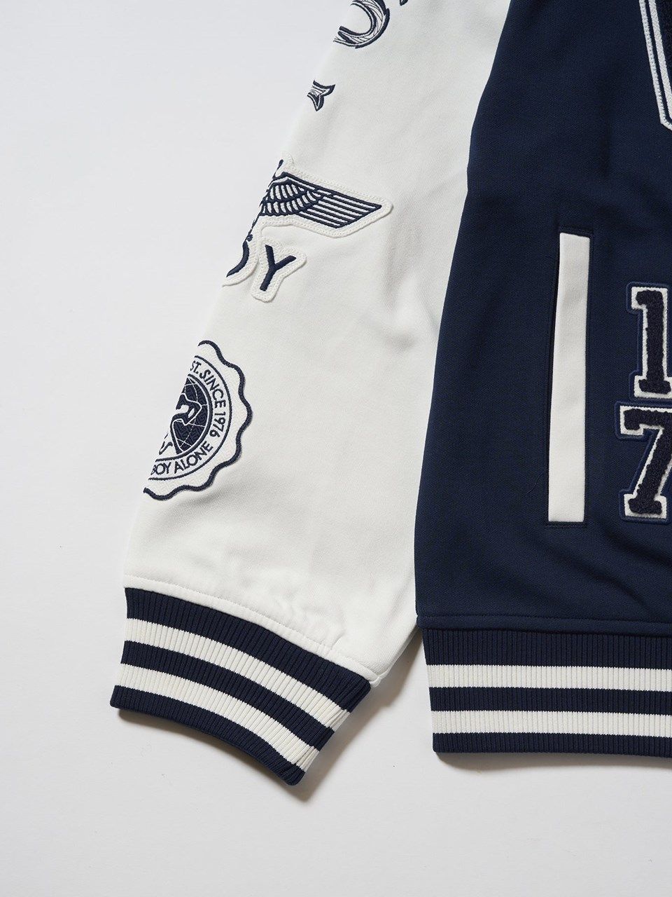 1976 BOY KNIT STADIUM JUMPER / スタジャン / ネイビー
