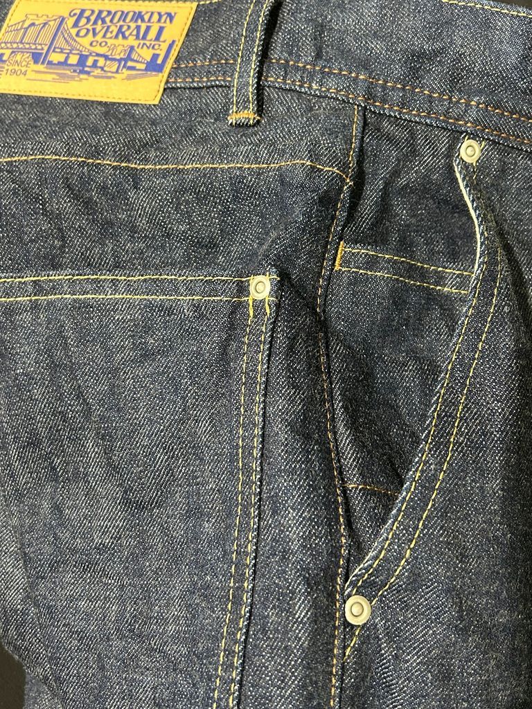 バギーデニムパンツ インディコ made in Japan 【BROOKYM OVERALL】