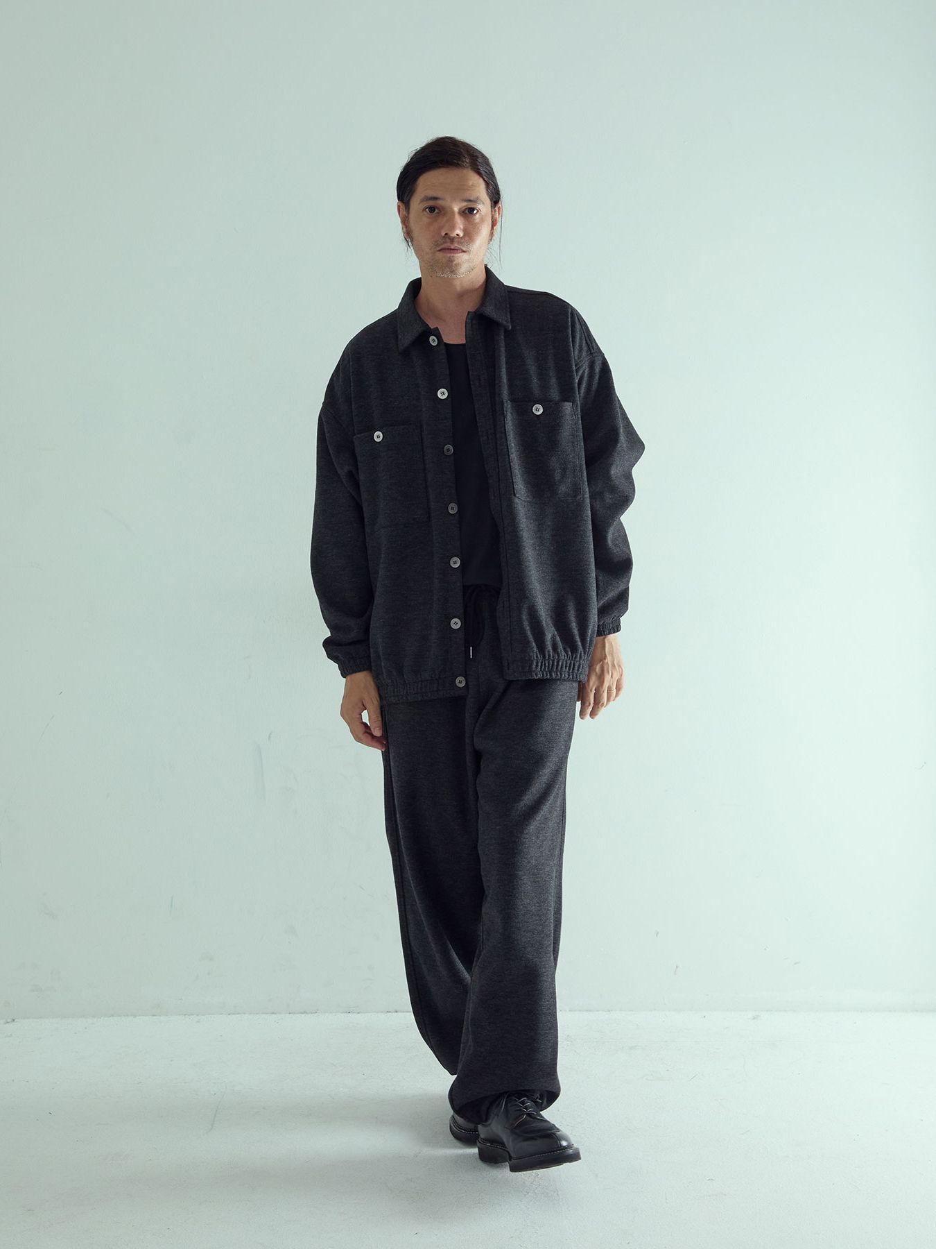 【予約品 】LUXMODERN EASYTROUSERS / イージーパンツ / 杢ブラック