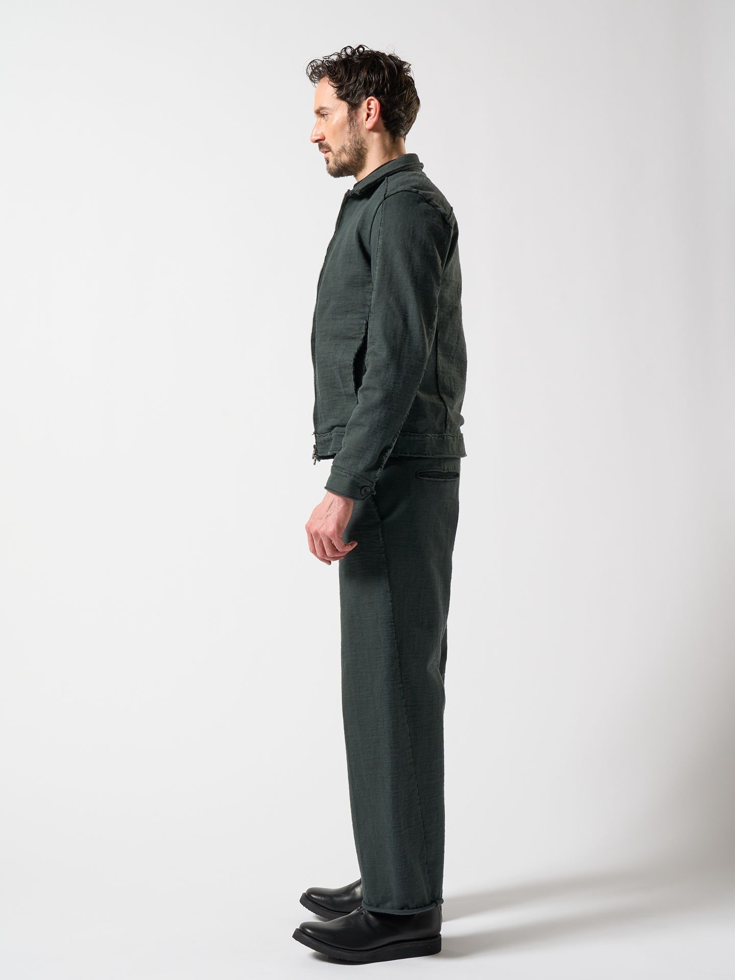 【予約品】 ex.heavy wide pants / ワイドパンツ / ダーク・グリーン
