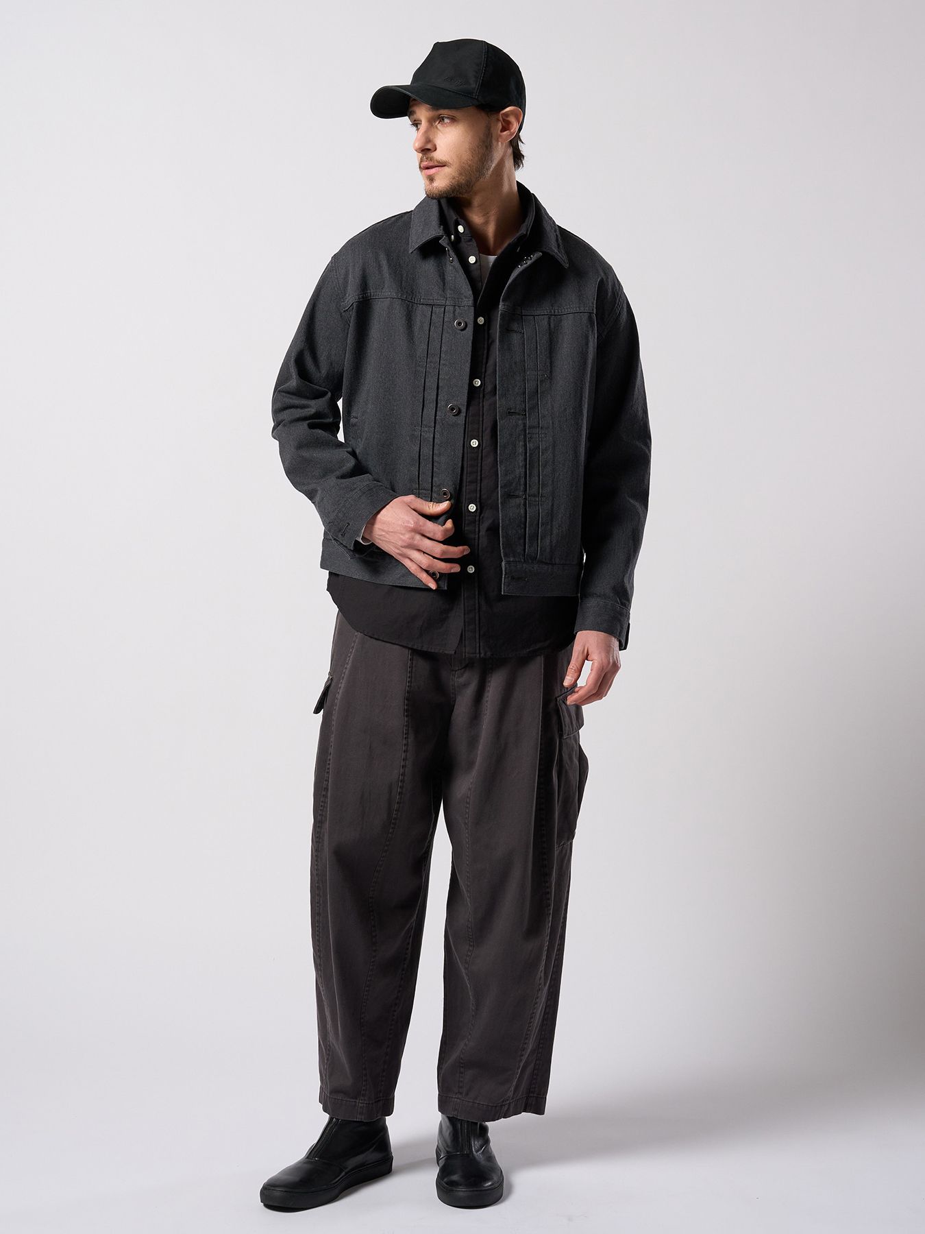 【予約品 4月19日(日) 18時締切】heavy moleskin B.B.cap / モールスキン ベースボールキャップ / ブラック