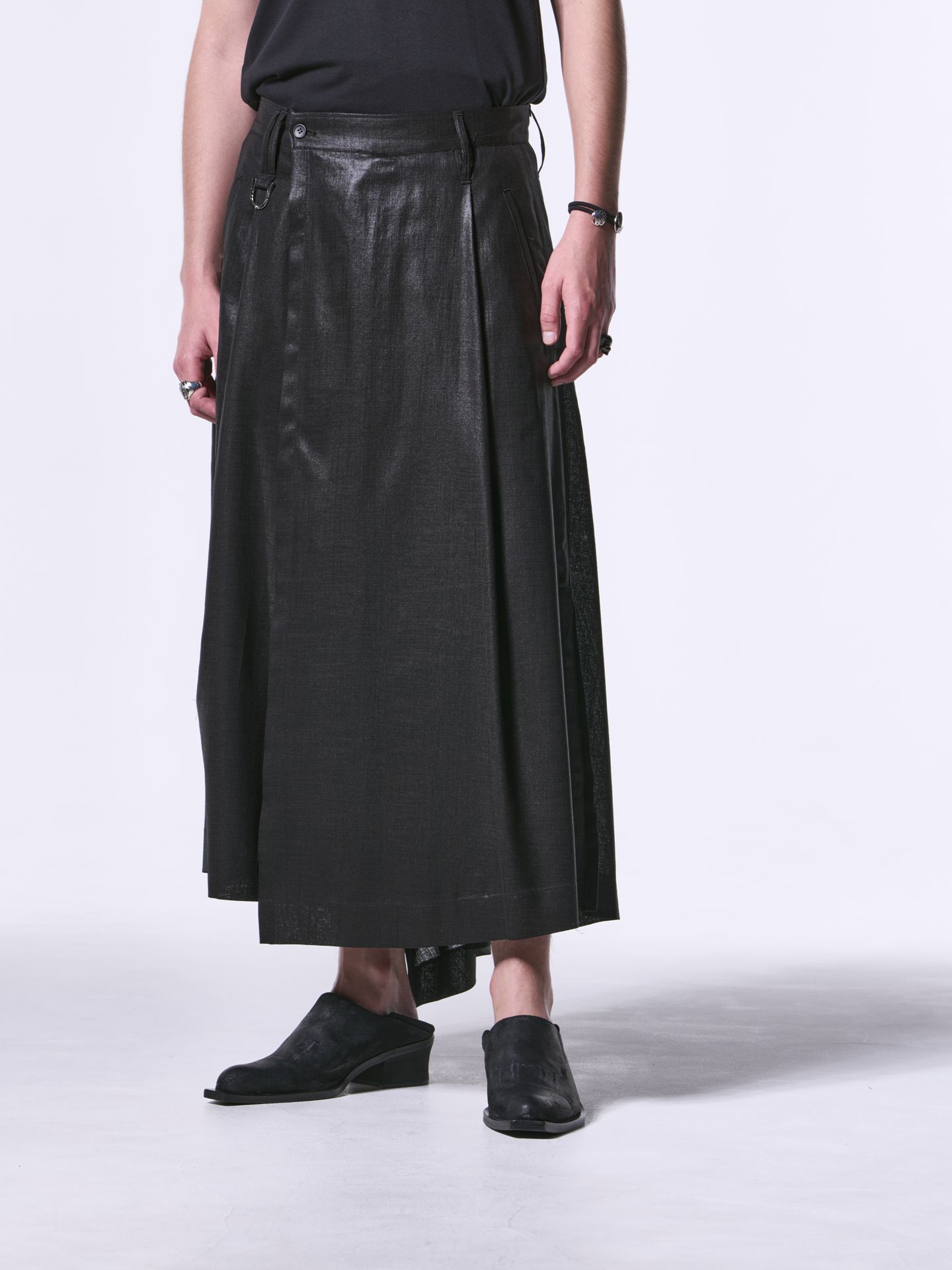 《予約品》Siler Slab SkirtWideTuckSlacks / スカートワイドタックスラックス / ブラック