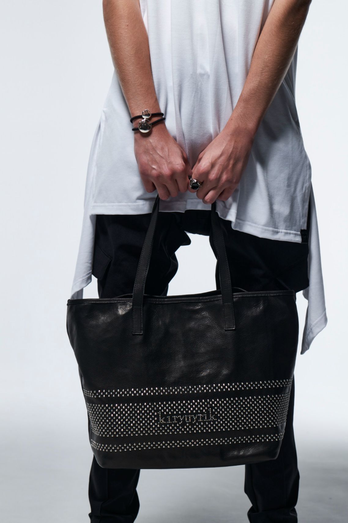 StudsLeatherToteBag / ブラック 【kiryuyrik】
