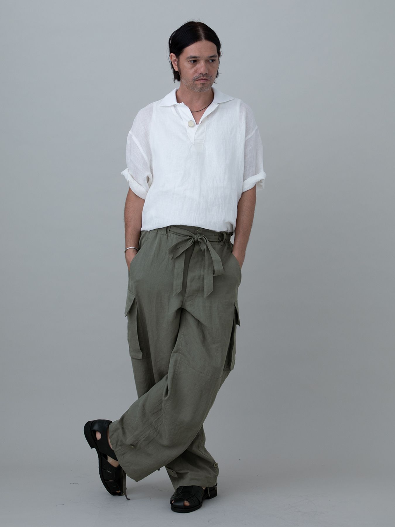 【予約品 10月26日(日) 締切】M47LINENCARGO / ミリタリーカーゴパンツ / moku.GRAY