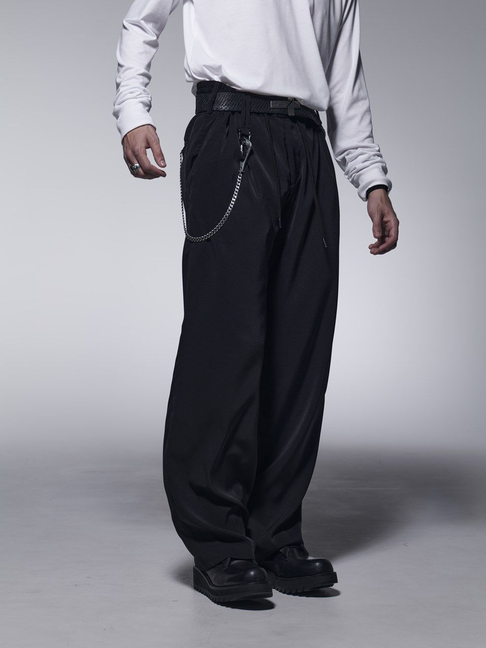 《予約品》 EasyWideSlacks /イージ ワイドスラックス / ブラック 【kiryuyrik】 8月以降入荷予定