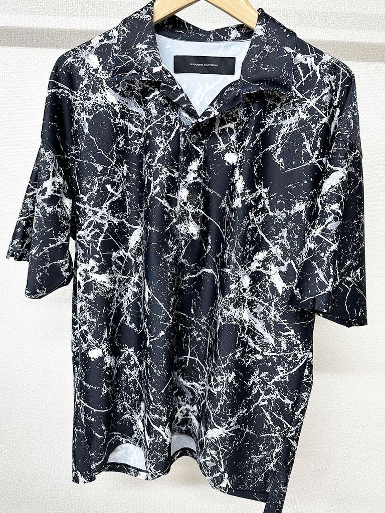 《予約品3月3日18：00締め》 RUSH OVER POLO / ラッシュガードポロシャツ / ペイントブラック