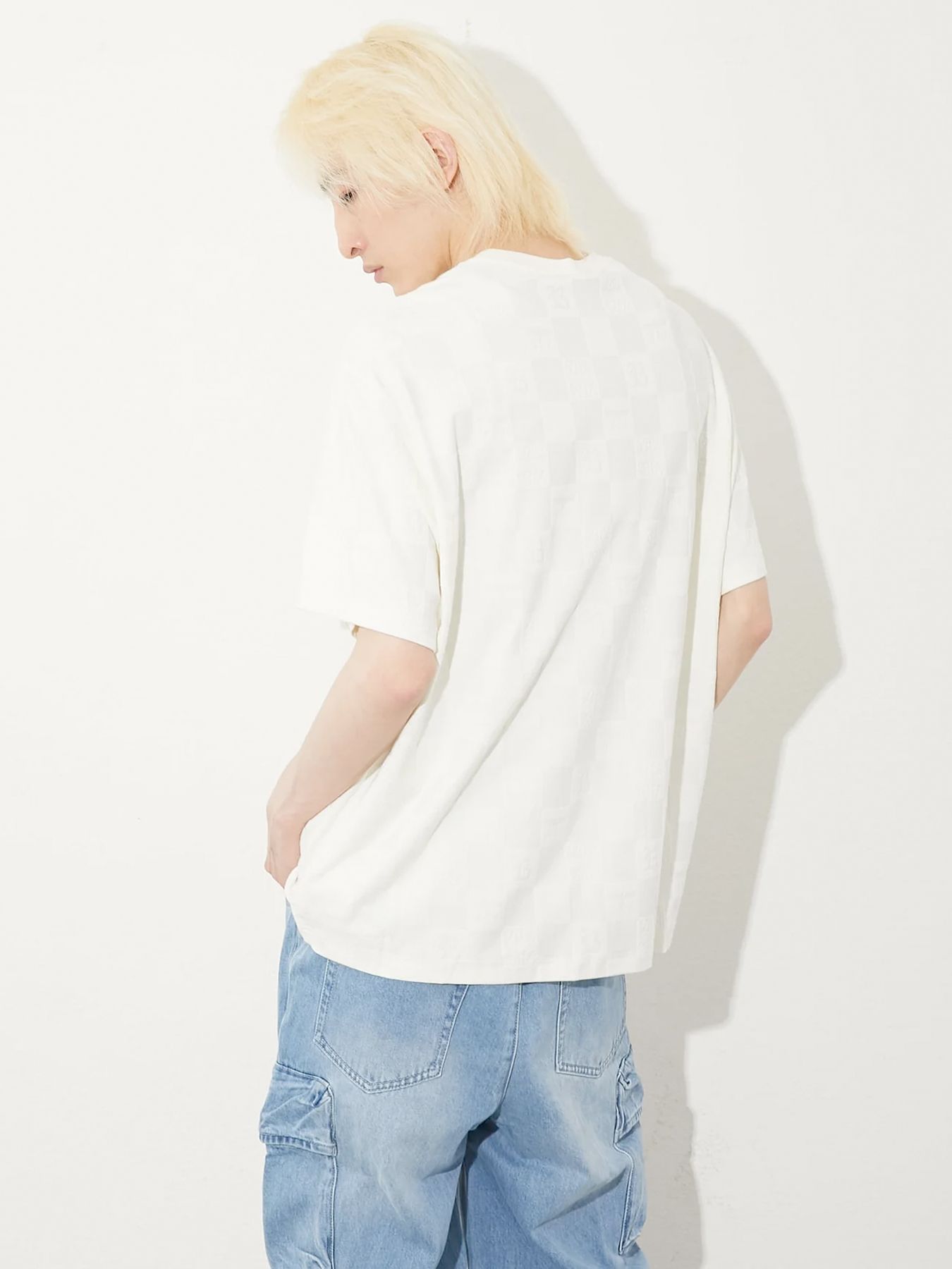 JACQUARD TEE / ジャガードTシャツ / ホワイト