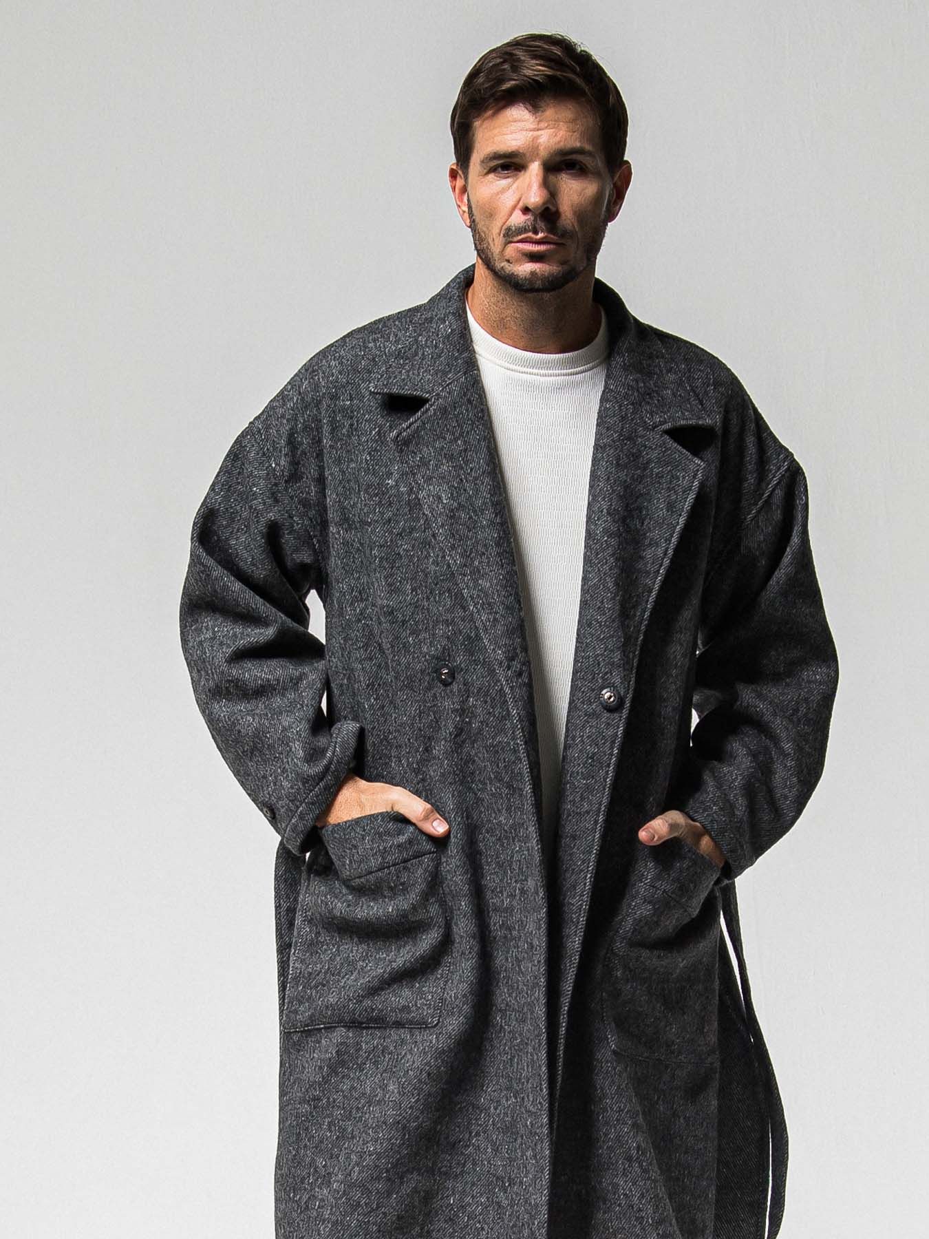 【予約品 】GOWN OVER COAT / ガウンオーバーコート / グレー