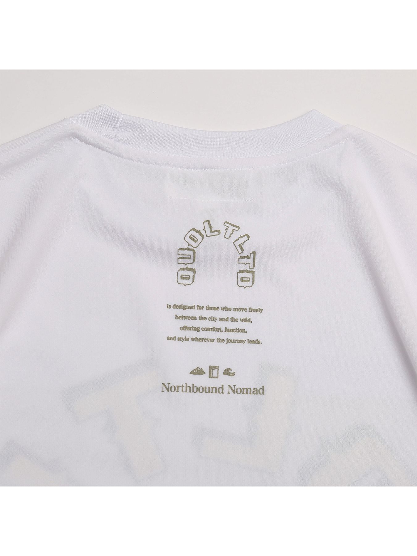 DRY TEE / ロゴプリント ドライメッシュTシャツ / ホワイト【QUOLT】
