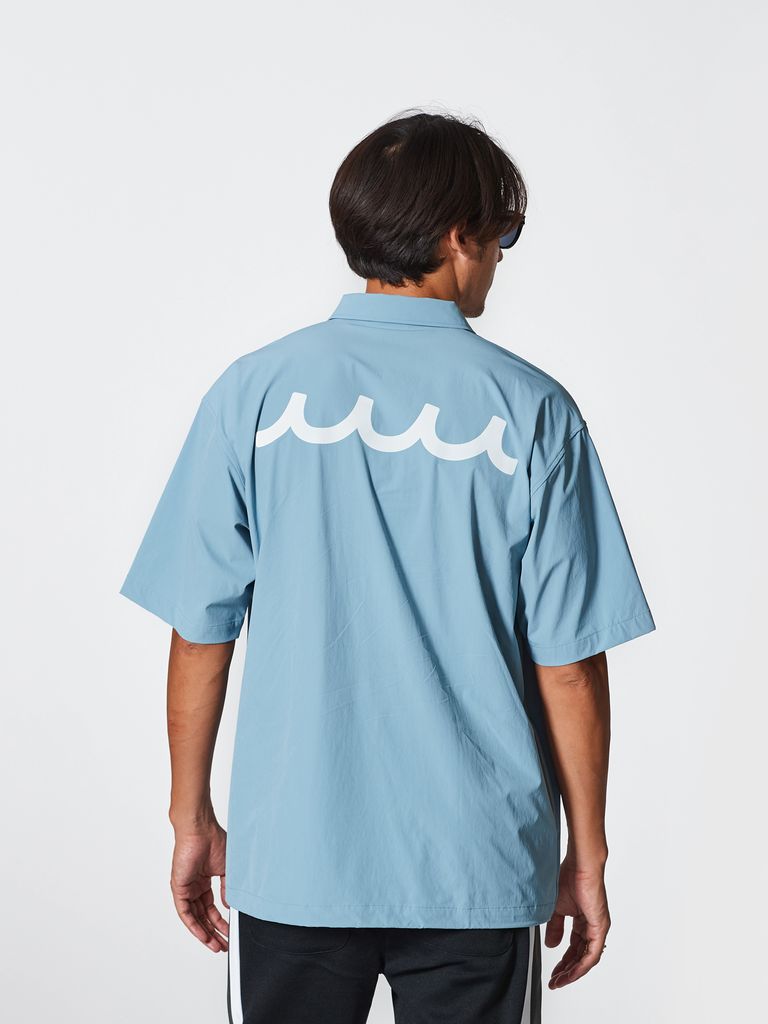【国内買付】muta プルオーバー半袖シャツ muta - muta Half ZIP S/S Shirt / 撥水加工プルオーバーシャツ
