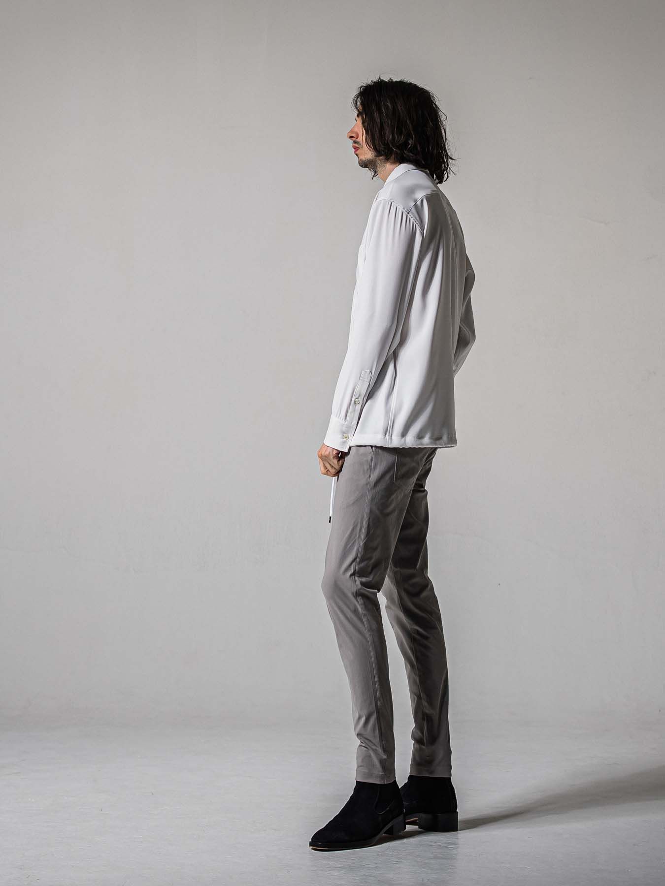 【予約品 11月16日(日) 締切】CHRIS EASY TUCK PANTS / スラックス イージーパンツ / グレー