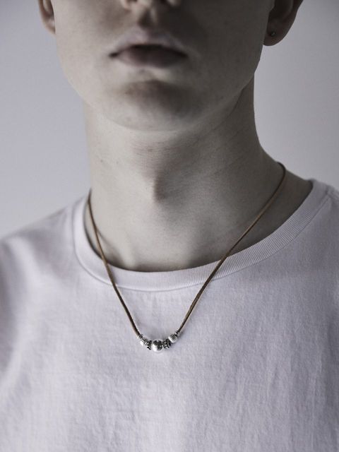 《予約品》 SILVER BEADS チョーカー   / キャメル / 即納
