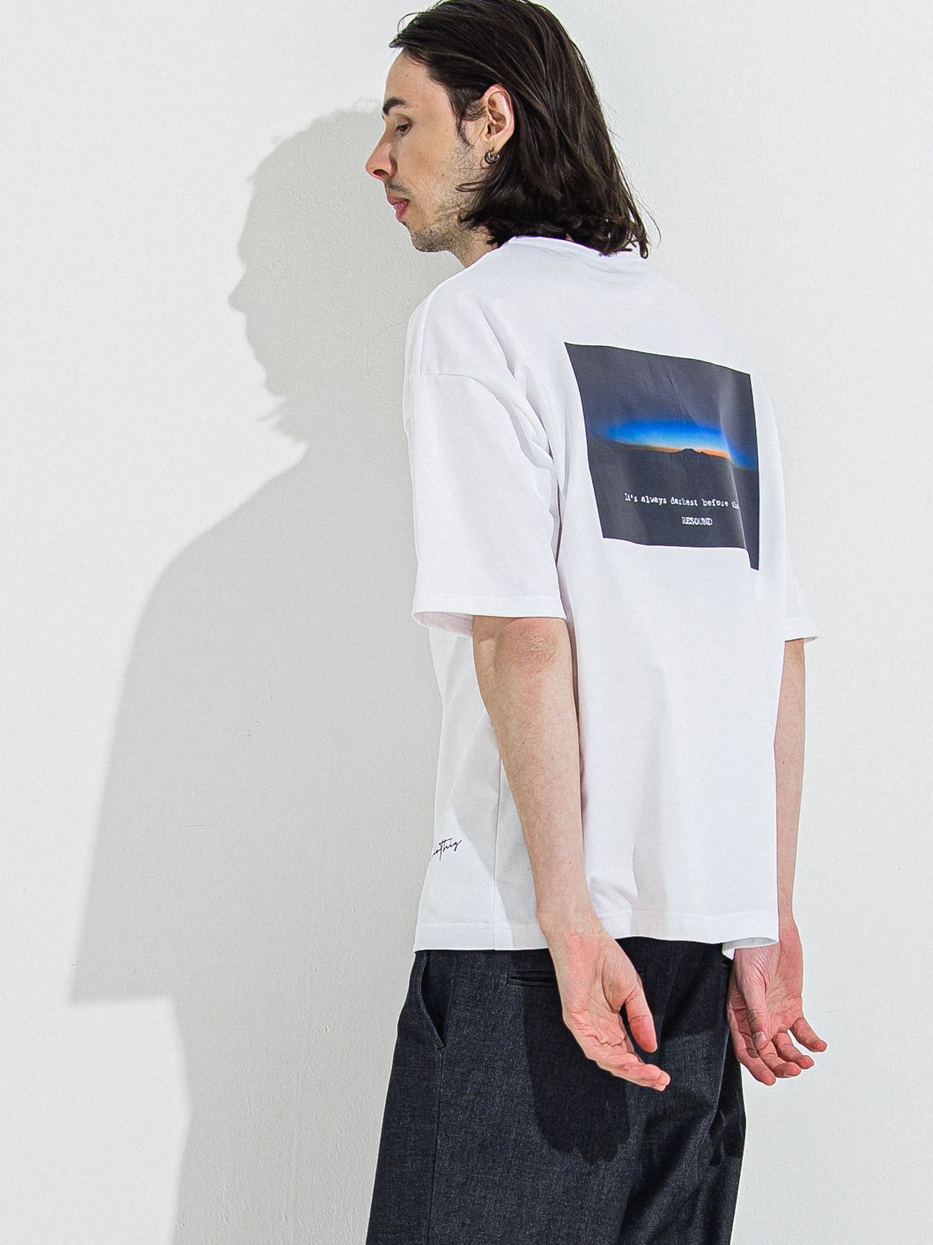 【予約品 】YOAKE PHOTO OVER TEE /  フォトオーバーサイズTシャツ / ホワイト