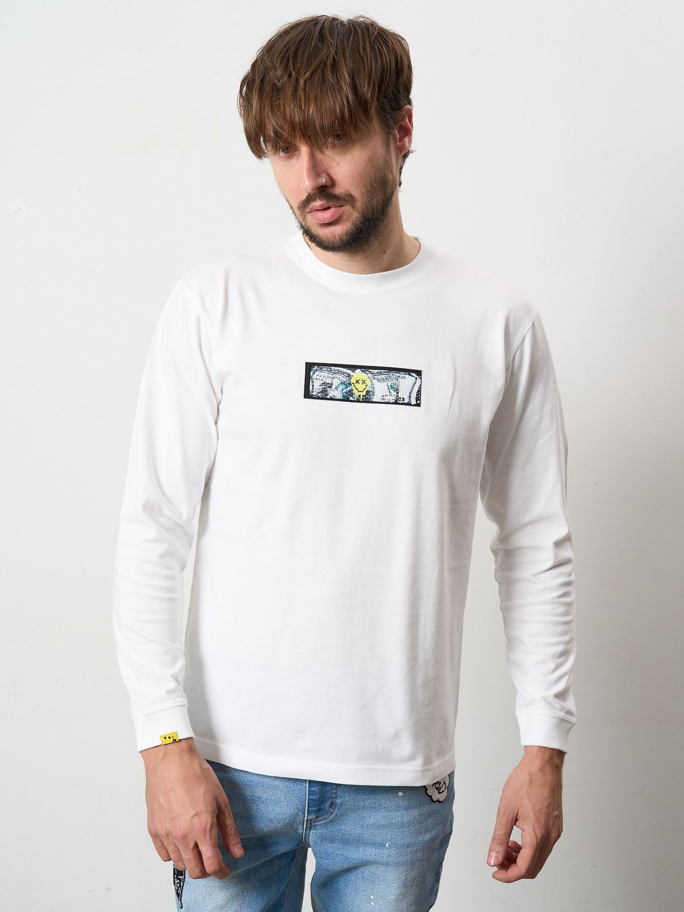 【予約品 】 5.6ozコットン天竺 YOU GOT THIS シークインLS Tシャツ / ホワイト