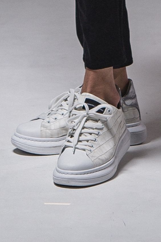 《予約》RESOUND×2TAR crocodile sneaker スニーカー / WHITE 【RESOUND CLOTHING】