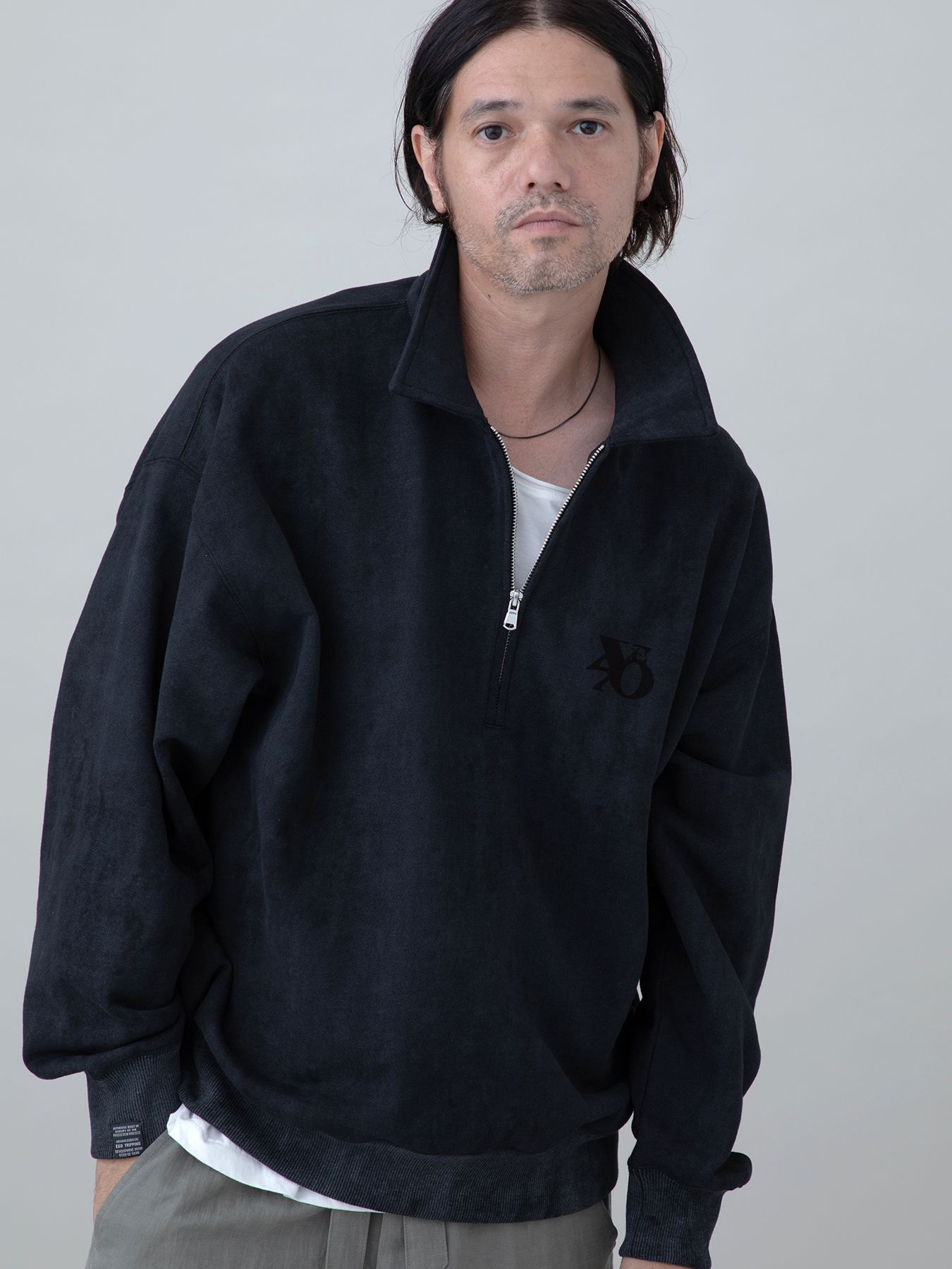 【予約品 11月23日(日) 締切】MINIMALPULLOVER / プリント プルオーバーシャツ / BLACK