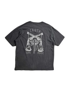 【予約品 8月10日(日) 締切 】CROSGUN FLOCKY S/S T / クロスガン フロッキープリント Tシャツ / ブラック
