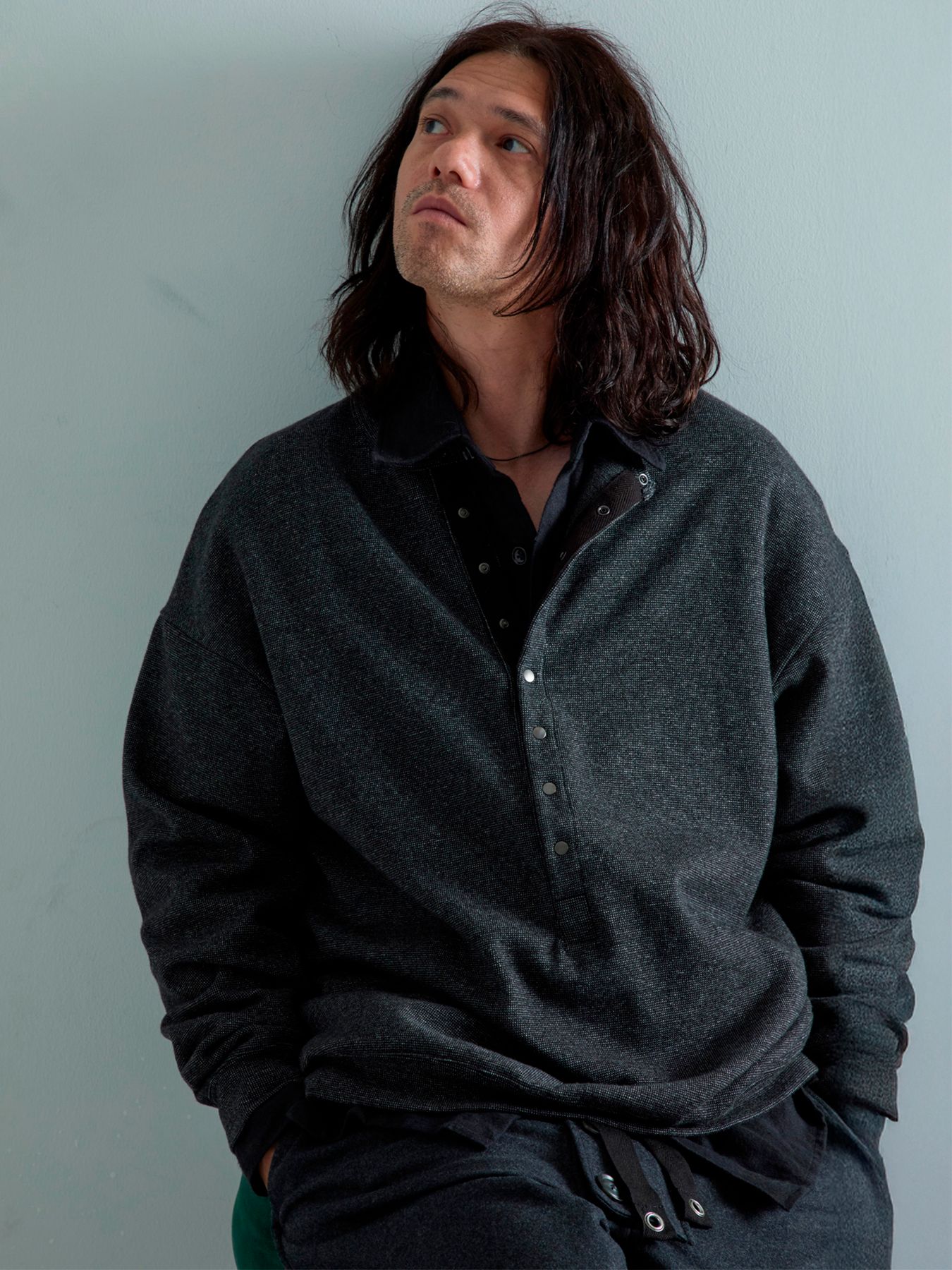【予約品 】Deepfront / カットソー / 杢チャコール