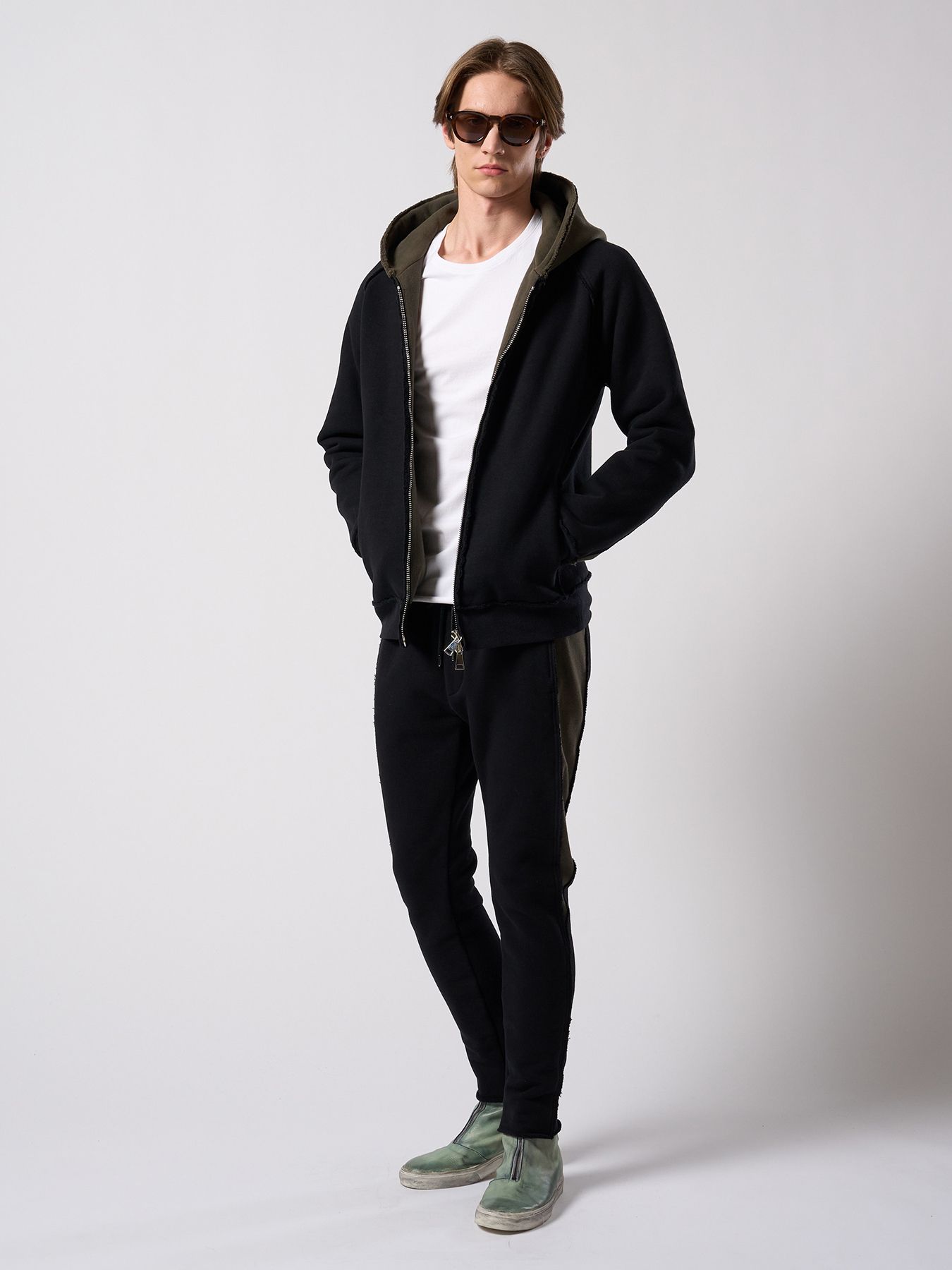 【予約品 4月19日(日) 18時締切】super urake seam pants / シームパンツ / ブラック×カーキ