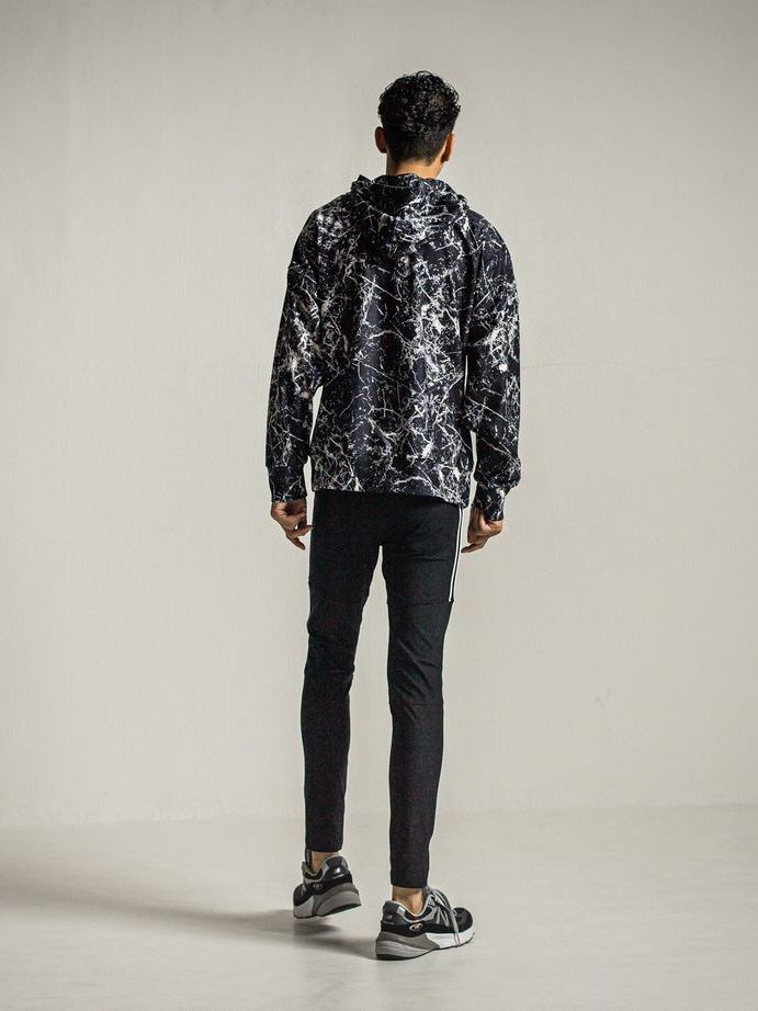 《予約9月1日18時締め》 PAINT loose hoodie  / パーカー / ペイントブラック