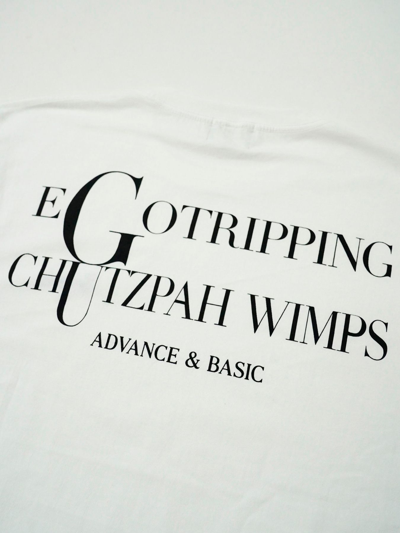 【予約品 11月9日(月) 締切】HEAVYOUNCE TEE Cw / ヘビーオンス バックプリントTシャツ / ホワイト×ブラック