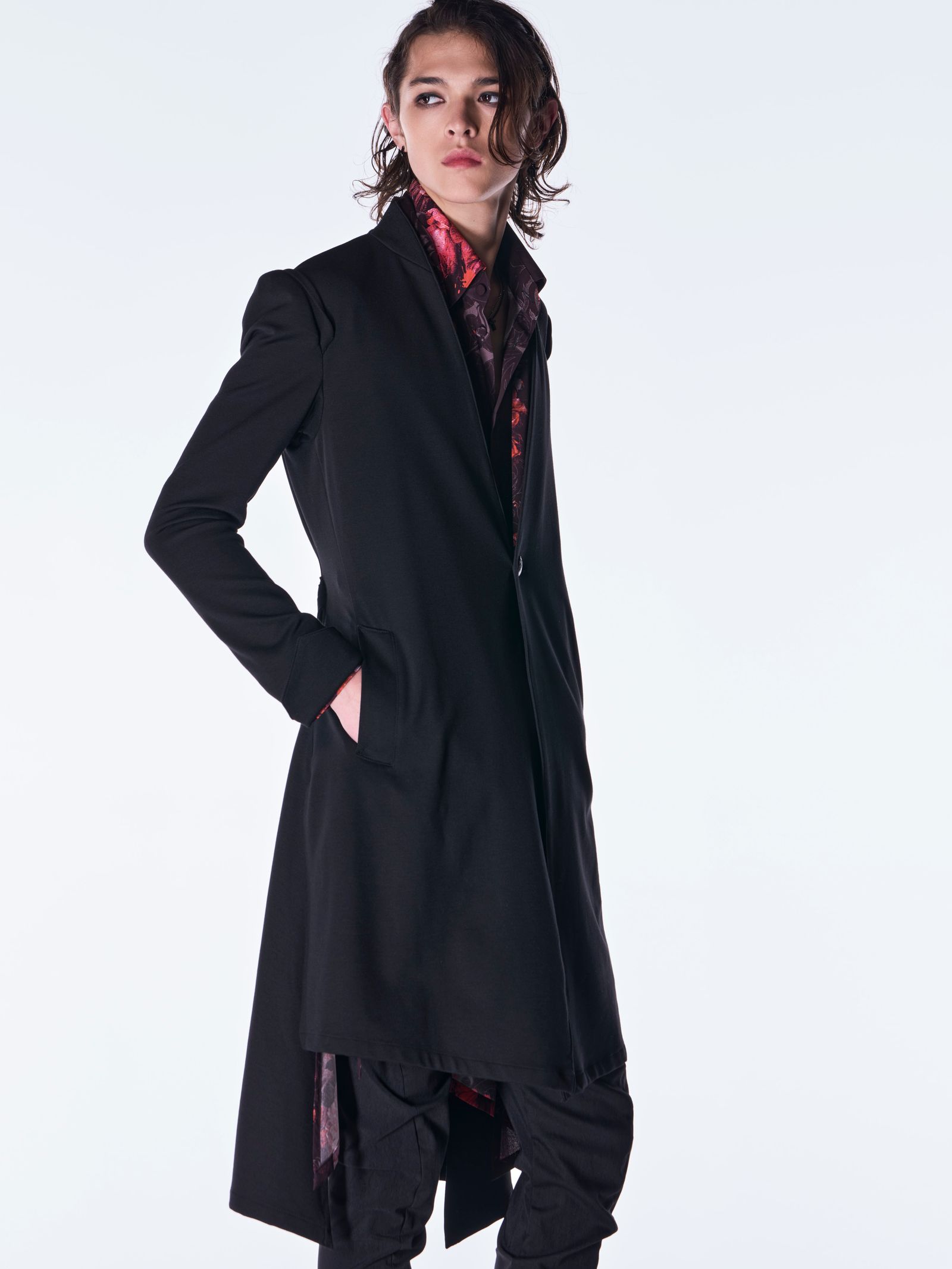 【予約品 6月29日(月) 締切】Mockroady No Collar Flare Jacket / ノーカラー フレアジャケット / ブラック