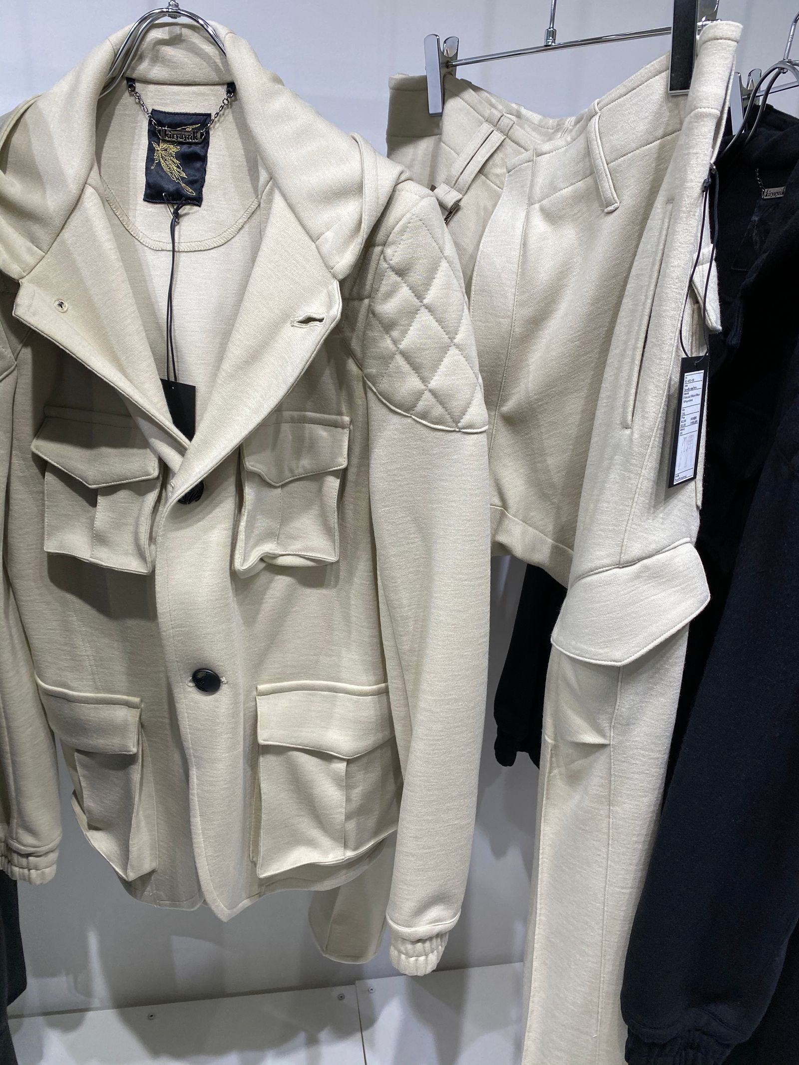 《予約品》 QuiltHoodieJacket ジャケット PunchRomaJersey / Beige 【kiryuyrik】 8月入荷予定