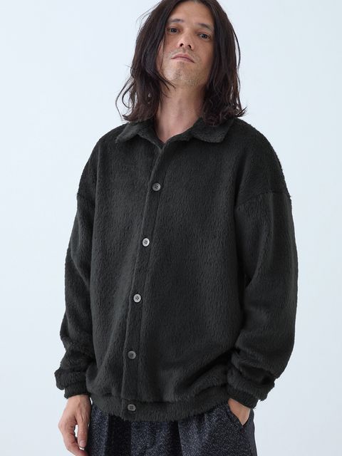 【予約品 6月2日(月) AM10時 締切】Haggylux / モヘアシャツ / 杢ブラック