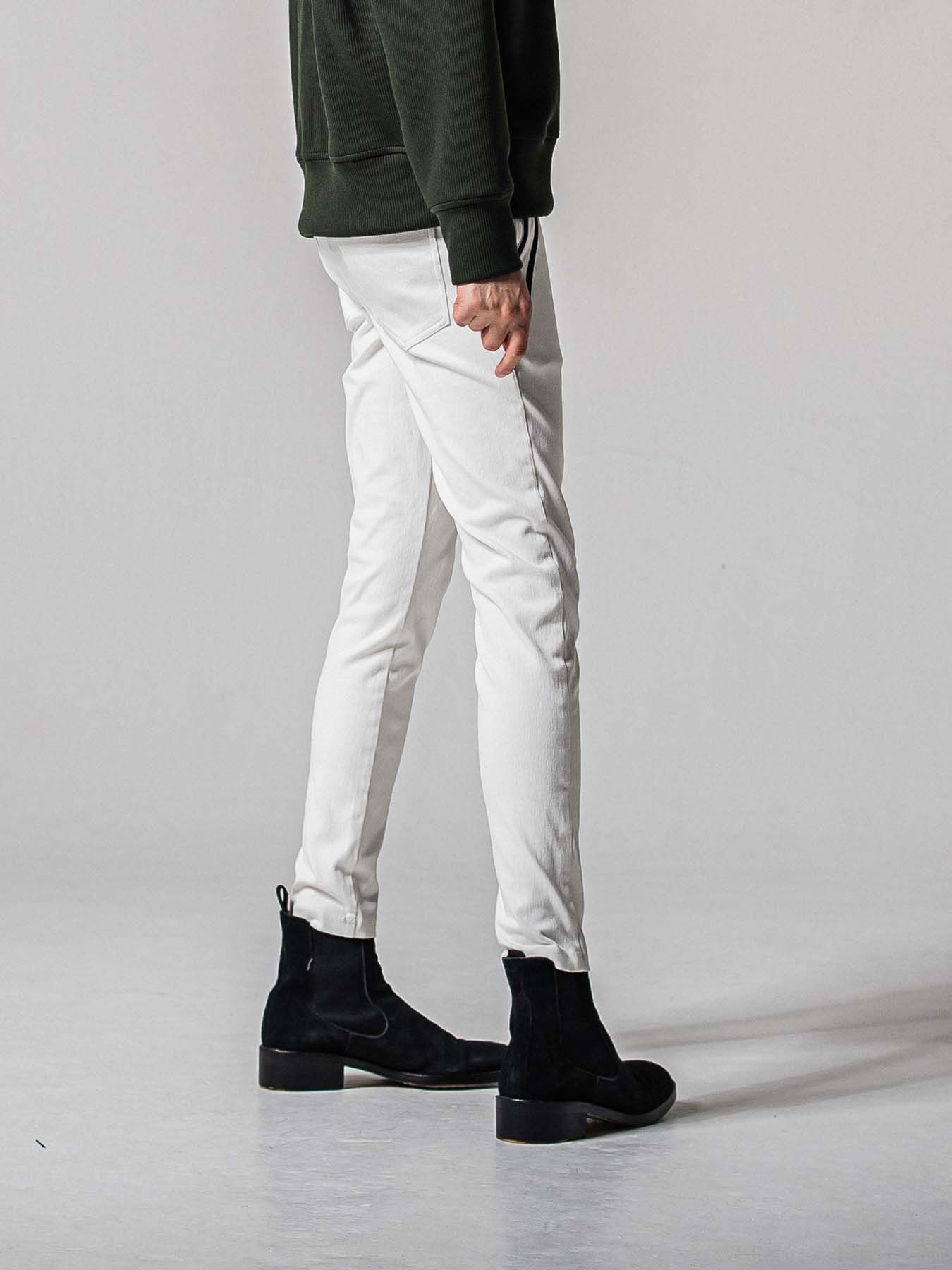 【予約品 11月16日(日) 締切】EX DENIM JERSEY EDGE PT / デニムジャージ エッジラインパンツ / ホワイト